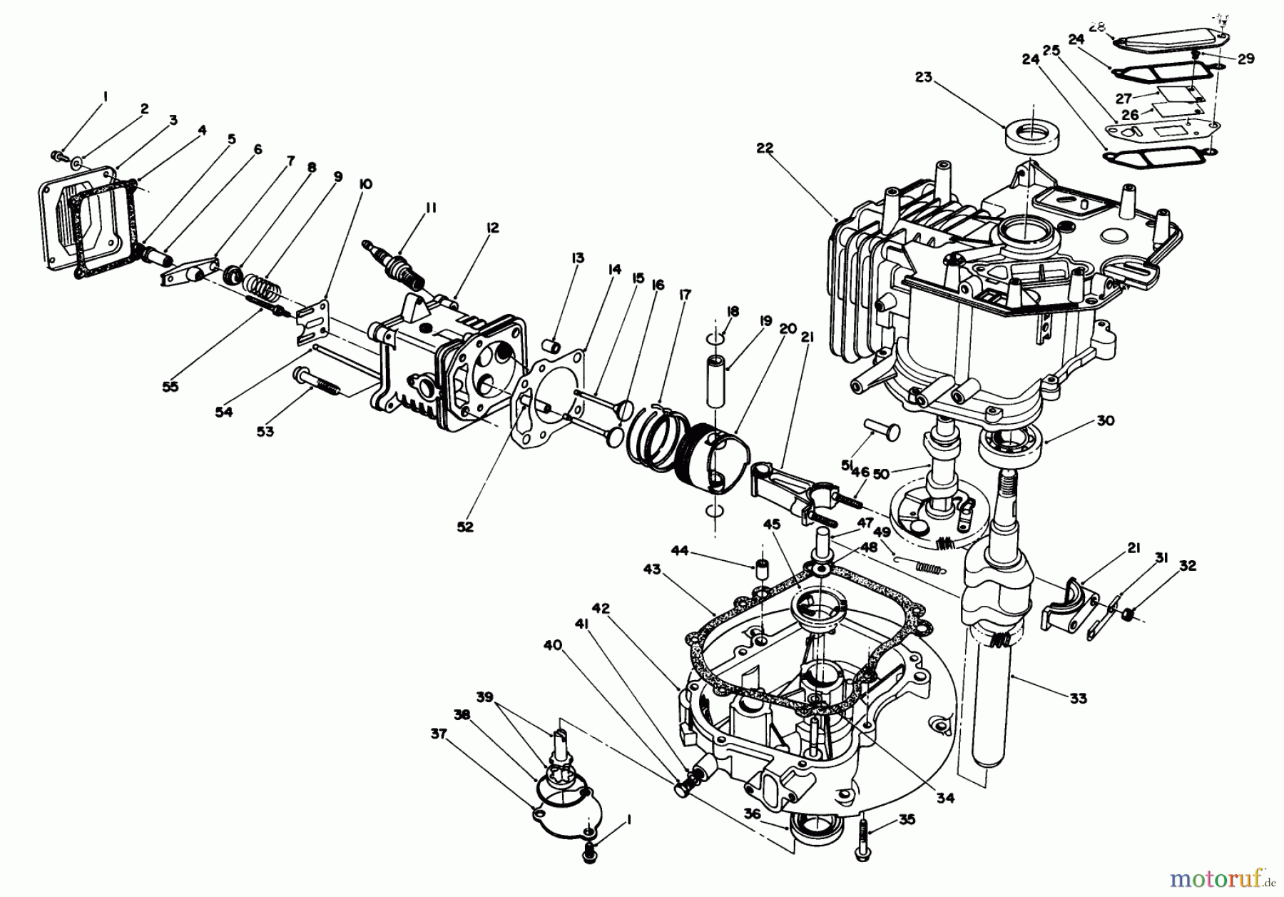  Toro Neu Mowers, Walk-Behind Seite 2 22621C - Toro Lawnmower, 1989 (9000001-9999999) ENGINE ASSEMBLY MODEL NO. VMJ-8 #2