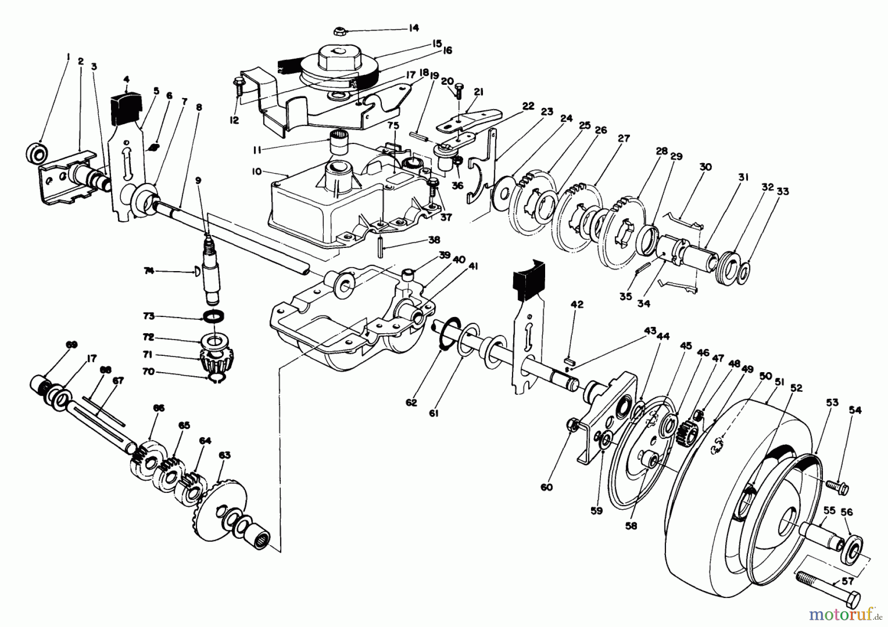 Toro Neu Mowers, Walk-Behind Seite 2 22621C - Toro Lawnmower, 1989 (9000001-9999999) GEAR CASE ASSEMBLY