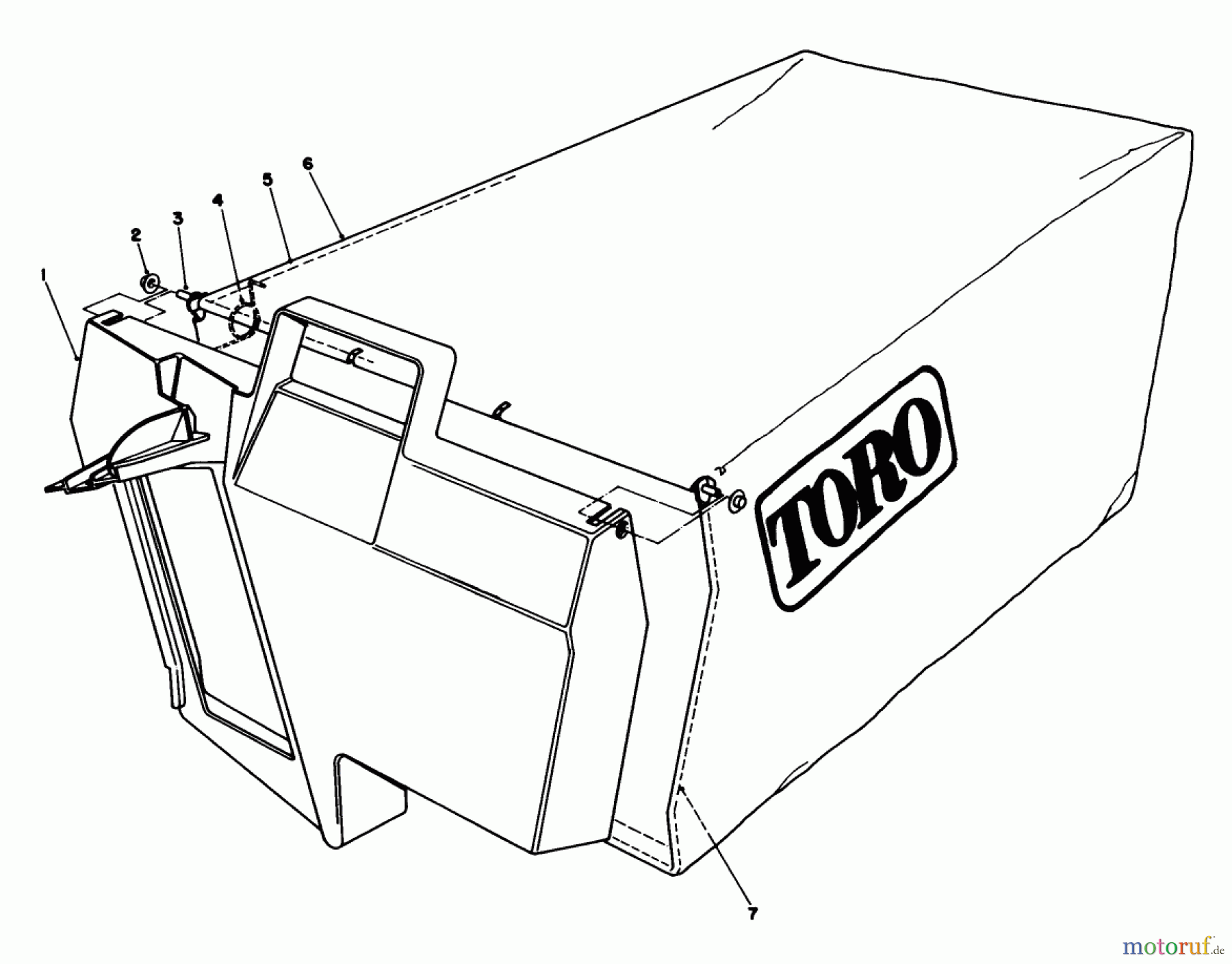 Toro Neu Mowers, Walk-Behind Seite 2 22621C - Toro Lawnmower, 1989 (9000001-9999999) GRASS BAG ASSEMBLY NO. 11-5609