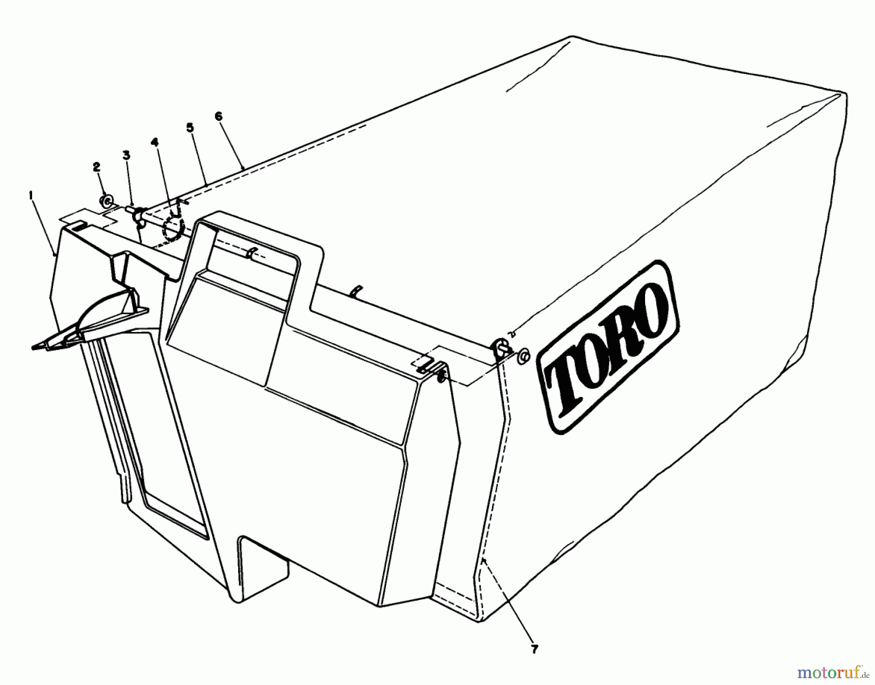  Toro Neu Mowers, Walk-Behind Seite 2 22621C - Toro Lawnmower, 1989 (9000001-9999999) GRASS BAG ASSEMBLY NO. 11-5609
