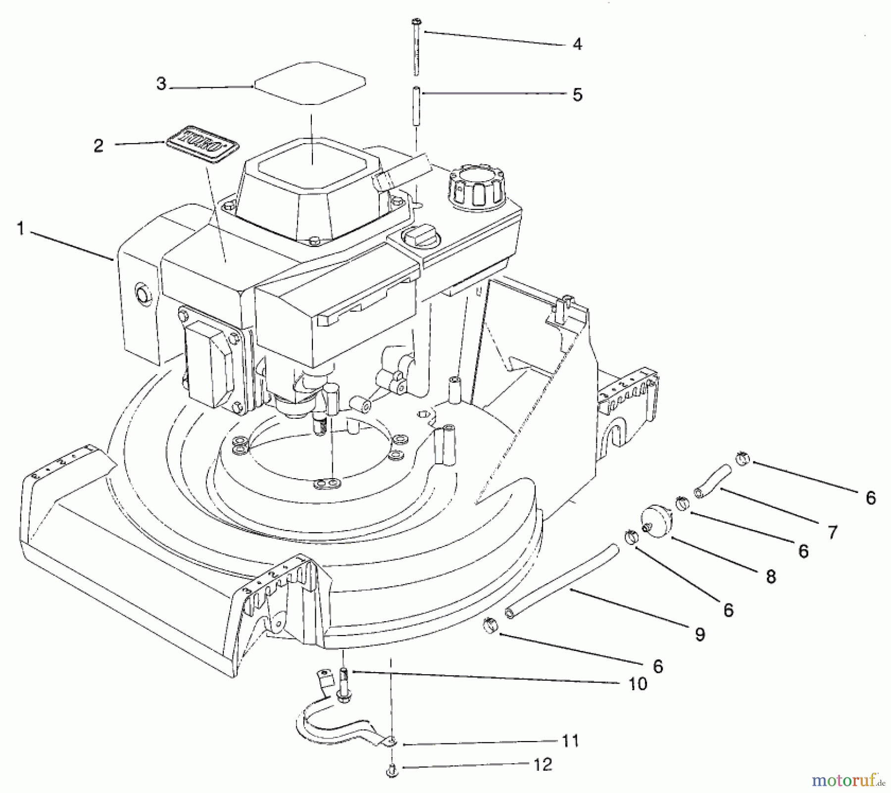 Toro Neu Mowers, Walk-Behind Seite 2 22623 - Toro Lawnmower, 1987 (7000001-7999999) ENGINE ASSEMBLY #1