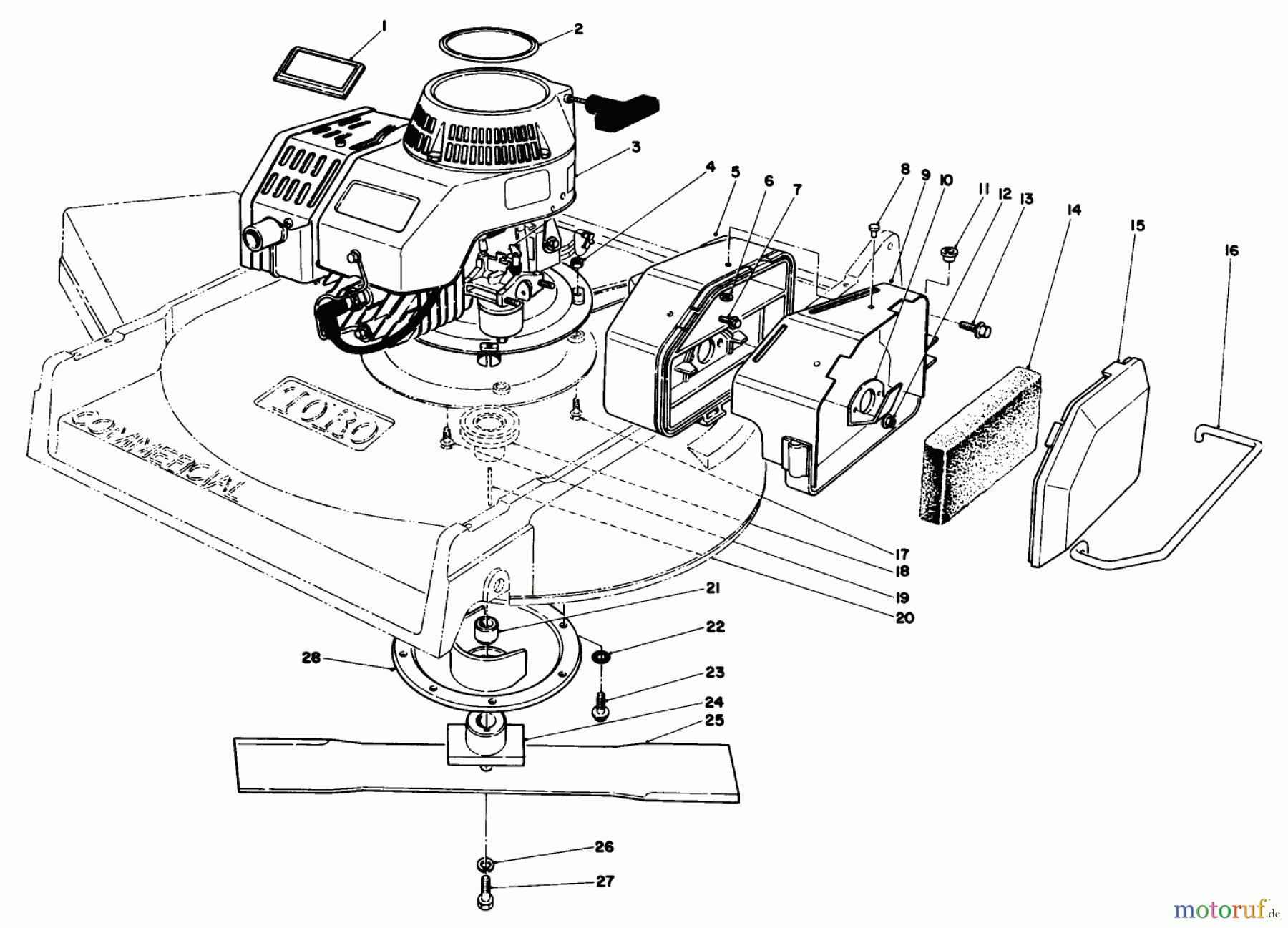  Toro Neu Mowers, Walk-Behind Seite 2 22700C - Toro Lawnmower, 1988 (8000001-8999999) ENGINE ASSEMBLY