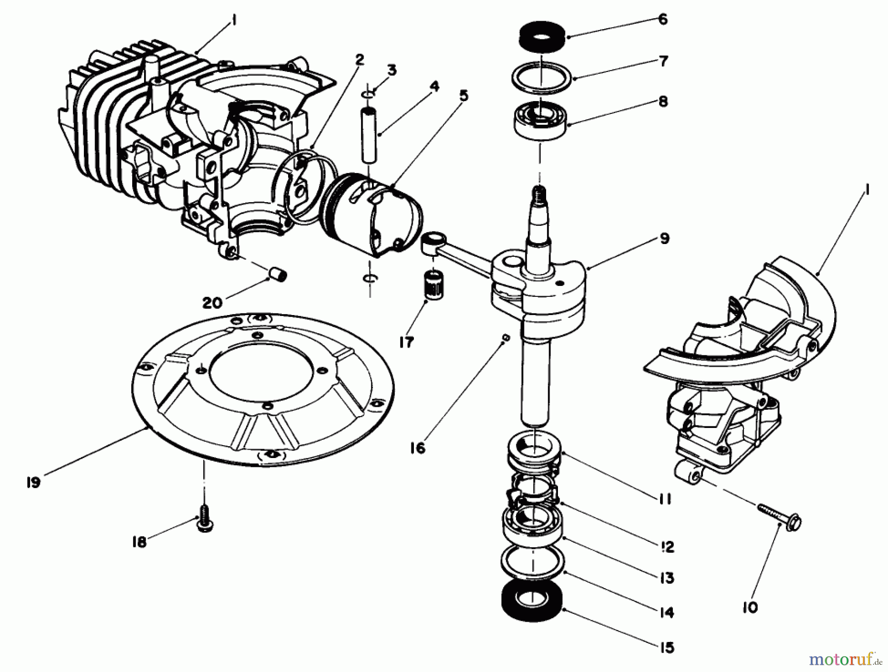  Toro Neu Mowers, Walk-Behind Seite 2 22680C - Toro Lawnmower, 1988 (8000001-8999999) ENGINE ASSEMBLY MODEL NO. 47PH7 #1
