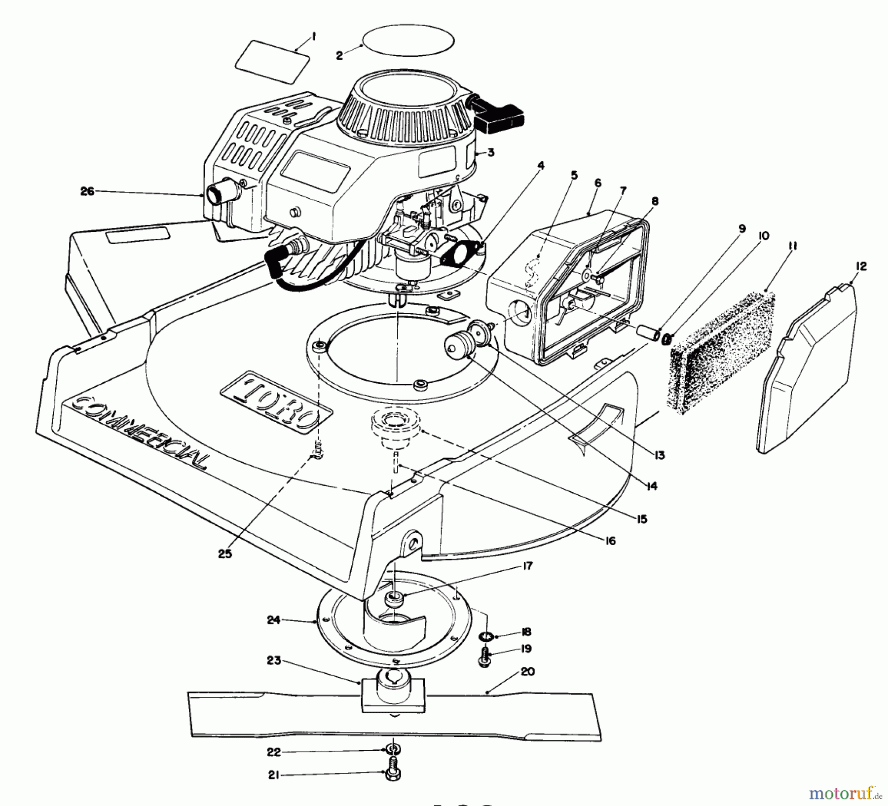  Toro Neu Mowers, Walk-Behind Seite 2 22700 - Toro Lawnmower, 1992 (2000001-2999999) ENGINE ASSEMBLY