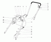 Toro 23100 - 21" Whirlwind Hevi-Duty Lawnmower, 1970 (0000001-0999999) Ersatzteile HANDLE ASSEMBLY H. P. MODEL