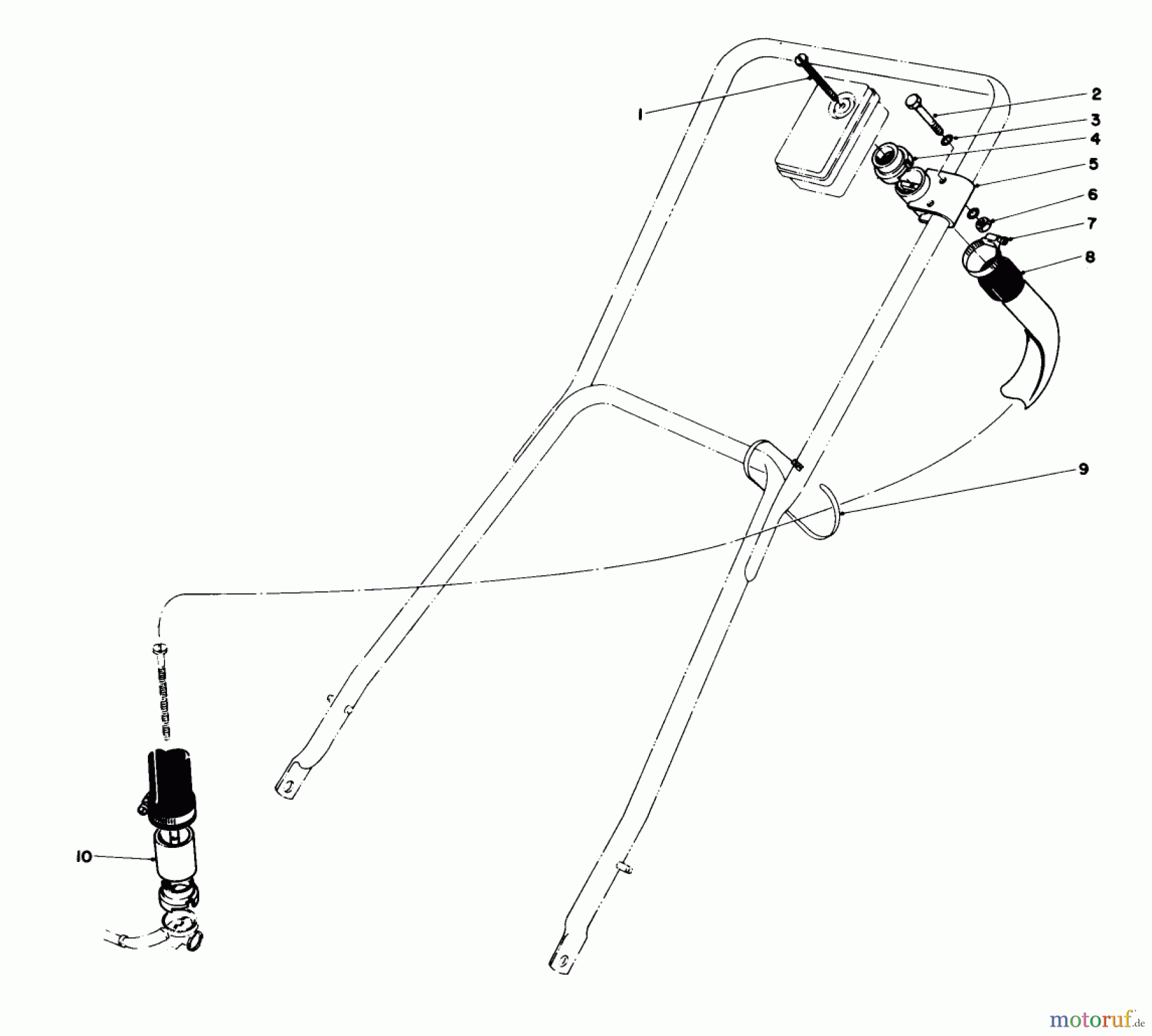  Toro Neu Mowers, Walk-Behind Seite 2 23022 - Toro Lawnmower, 1976 (6000001-6999999) REMOTE AIR CLEANER KIT NO. 28-0580