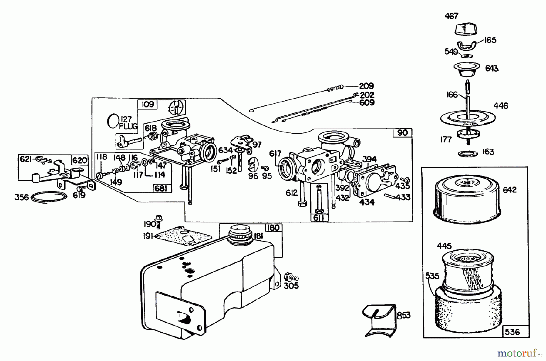  Toro Neu Mowers, Walk-Behind Seite 2 23022 - Toro Lawnmower, 1985 (5000001-5999999) ENGINE BRIGGS & STRATTON MODEL 130902-0543-01 #1