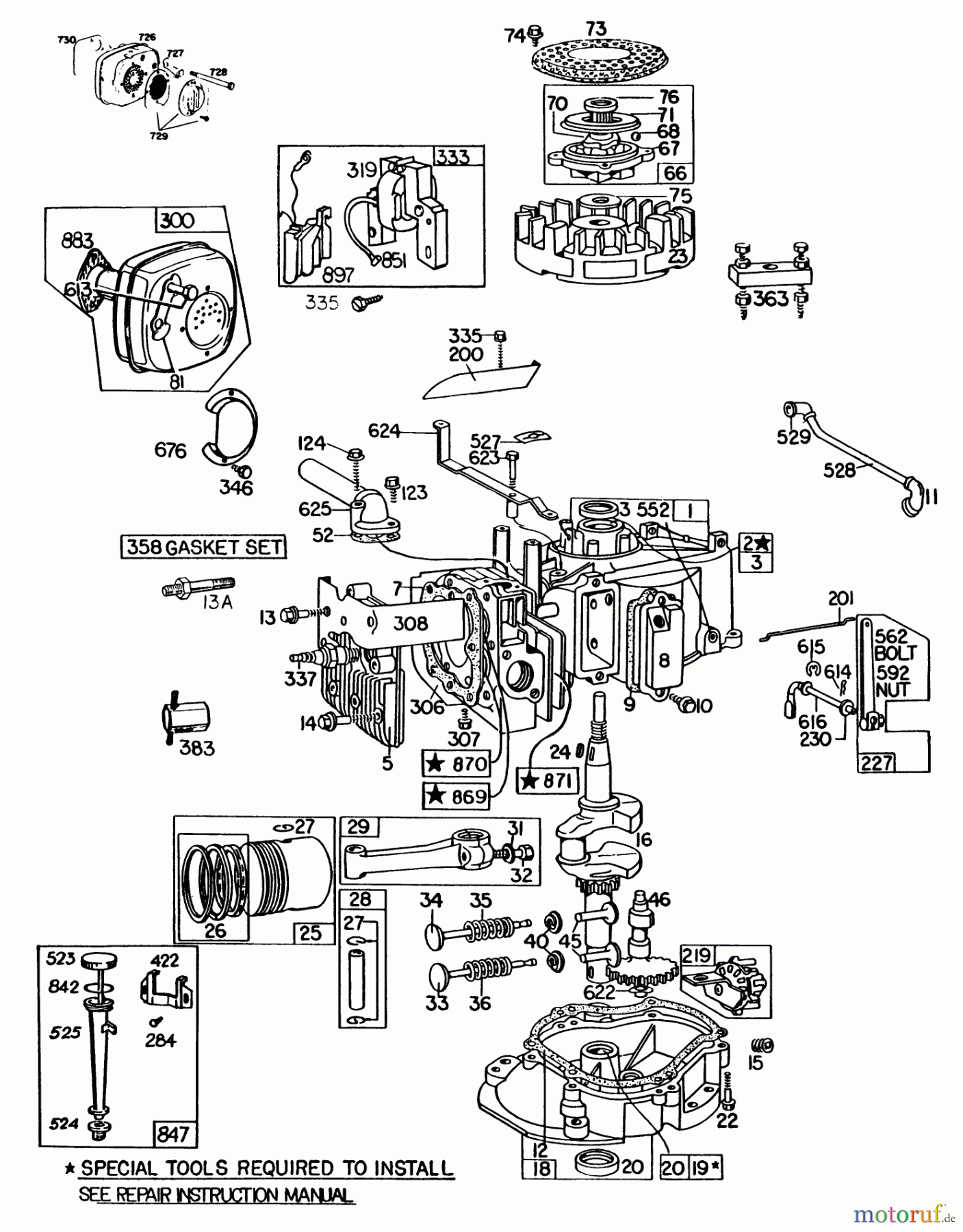  Toro Neu Mowers, Walk-Behind Seite 2 23022 - Toro Lawnmower, 1983 (3000001-3999999) ENGINE BRIGGS & STRATTON MODEL 130902-1162-01 #2