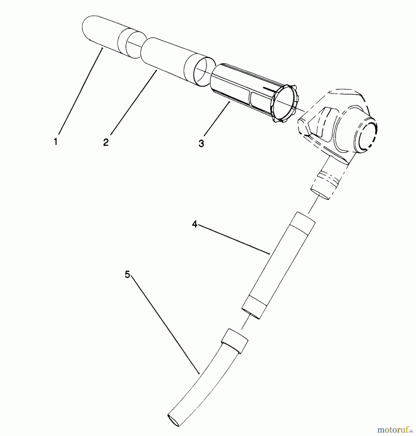  Toro Neu Blowers/Vacuums/Chippers/Shredders 51547 (700) - Toro 700 Rake-O-Vac, 1993 (39000001-39014999) TUBE ASSEMBLY