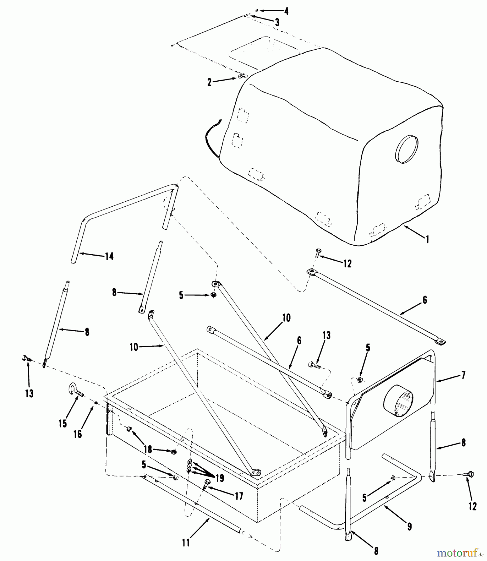  Toro Neu Accessories, Mower 97-06CL01 - Toro Rear Bagger, 1979 LAWN VACUUMS (VEHICLE IDENTIFICATION NUMBERS 97-42VX01 & 97-42VX02)