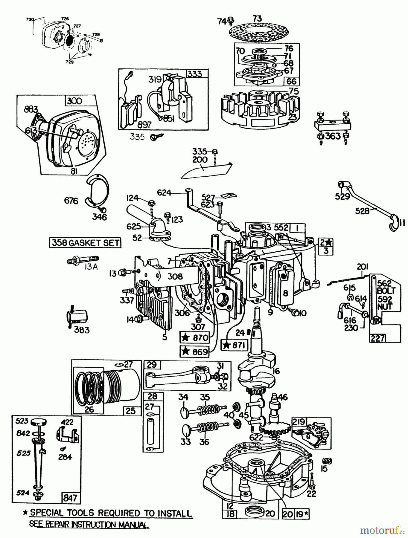  Toro Neu Mowers, Walk-Behind Seite 2 23158 - Toro Lawnmower, 1983 (3000001-3999999) ENGINE BRIGGS & STRATTON MODEL 130902-1162-01 #1