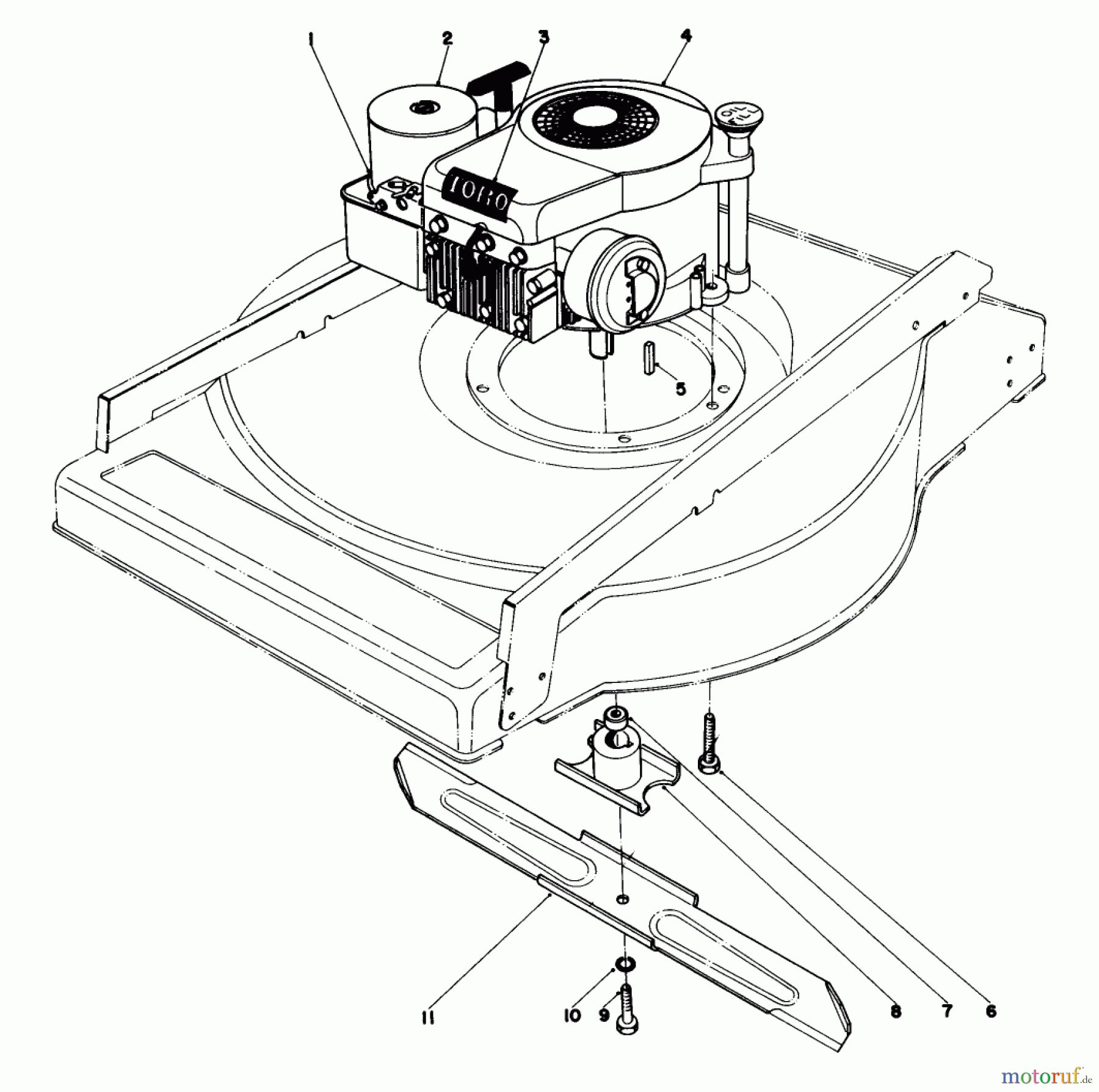  Toro Neu Mowers, Walk-Behind Seite 2 23450 - Toro Lawnmower, 1980 (0000001-0999999) ENGINE ASSEMBLY