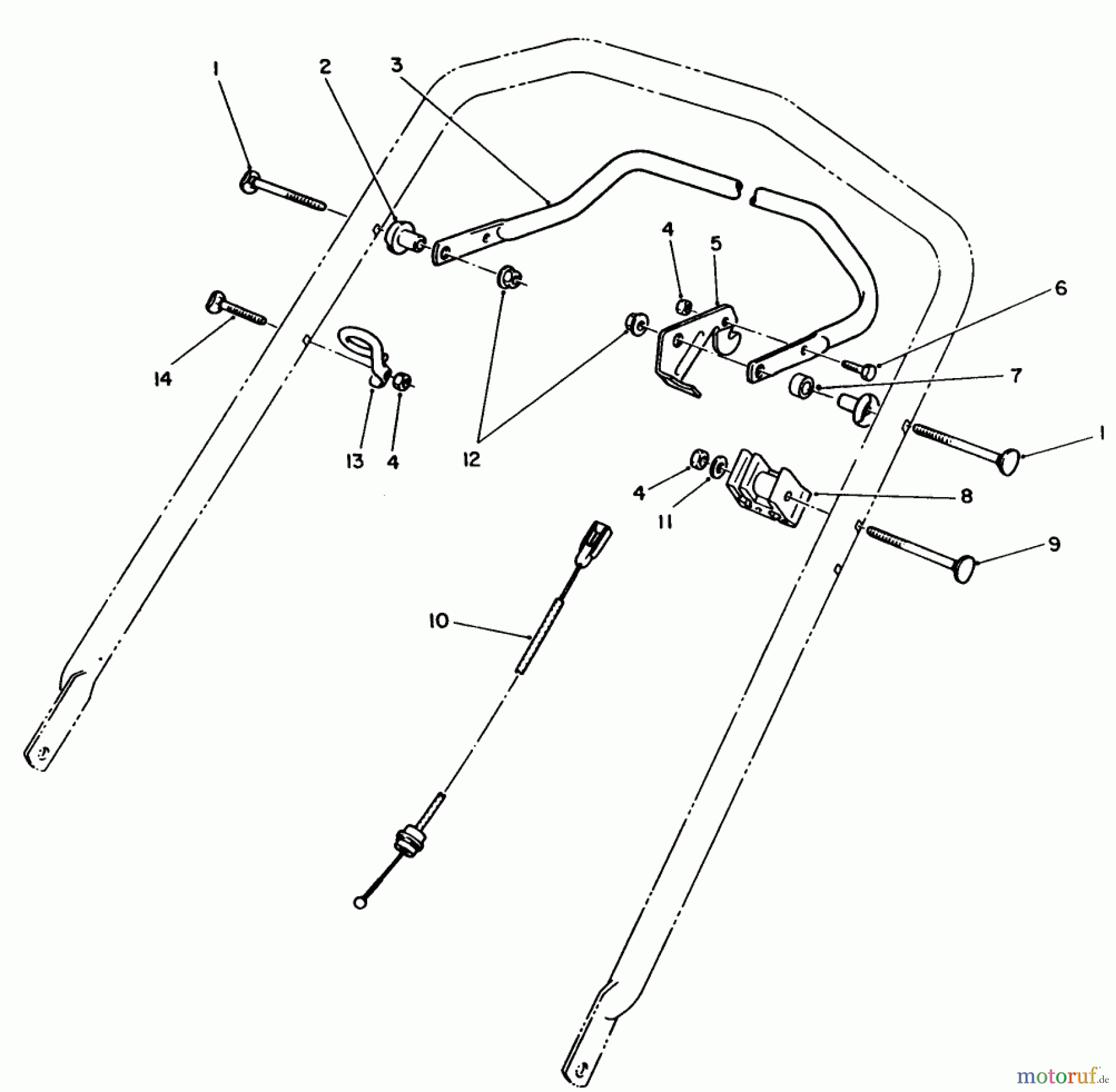  Toro Neu Mowers, Walk-Behind Seite 2 26551 - Toro Lawnmower, 1989 (9000001-9999999) TRACTION CONTROL ASSEMBLY