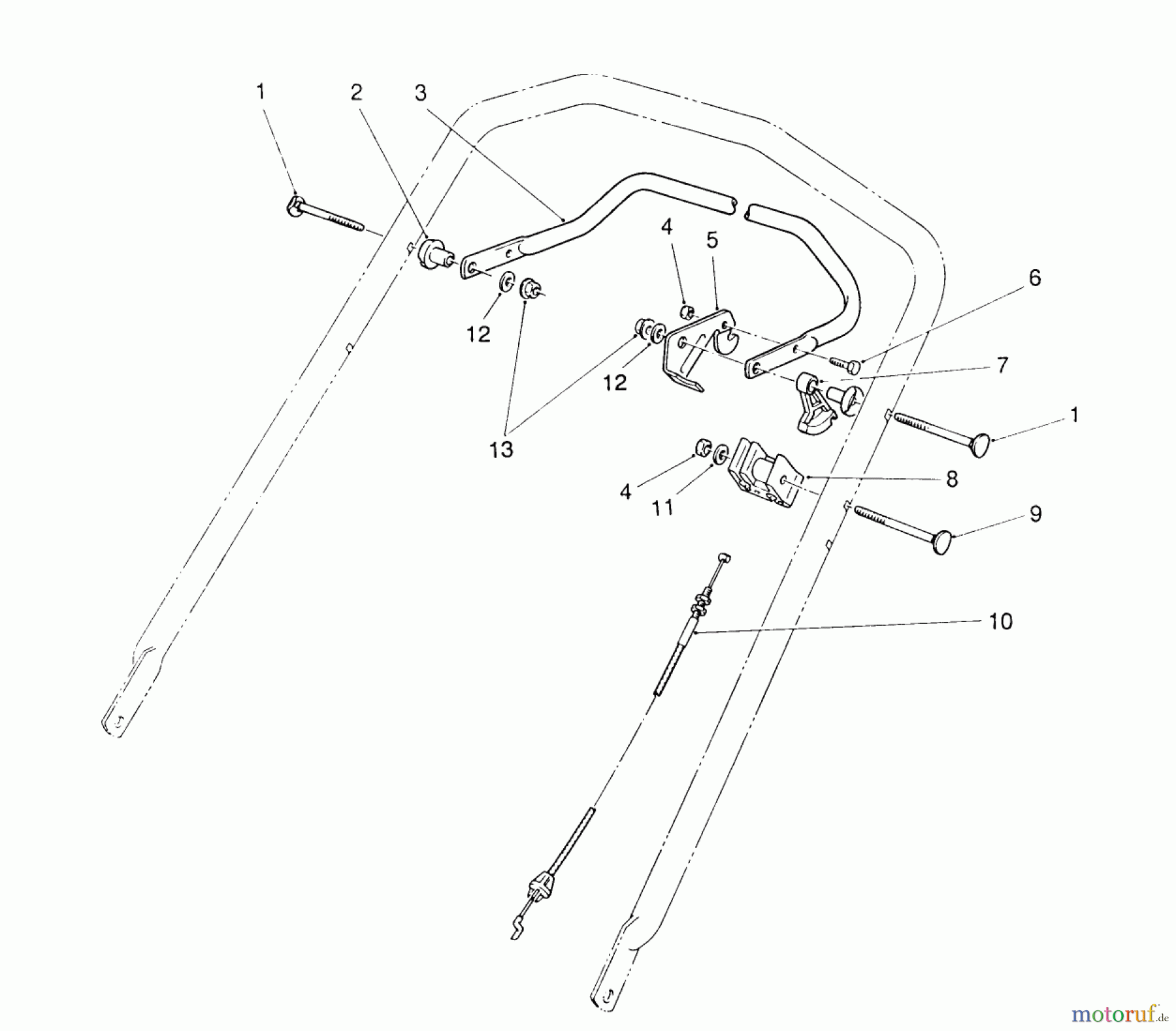  Toro Neu Mowers, Walk-Behind Seite 2 26620BG - Toro Lawnmower, 1990 (0009001-0999999) TRACTION CONTROL ASSEMBLY