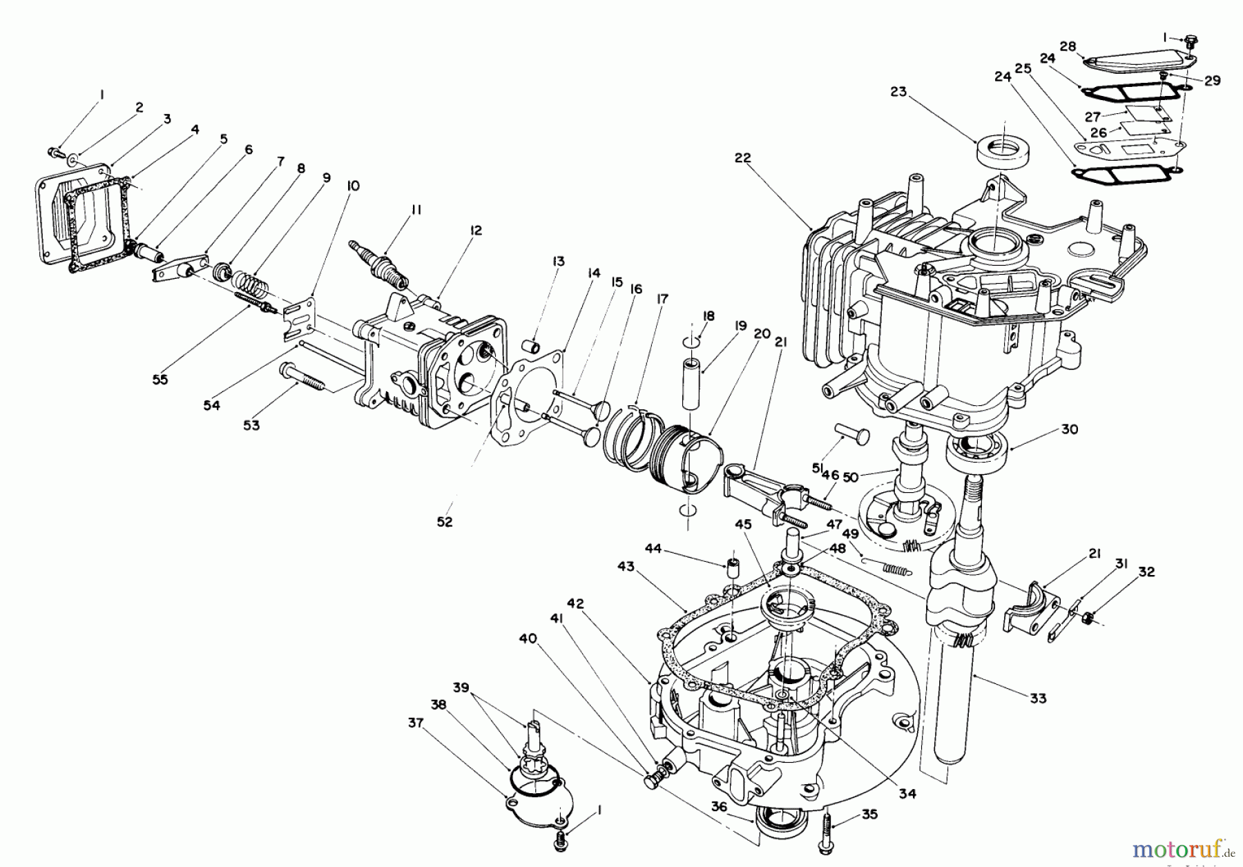  Toro Neu Mowers, Walk-Behind Seite 2 26620BG - Toro Lawnmower, 1991 (1000001-1999999) CRANKCASE ASSEMBLY (ENGINE NO. VM140)
