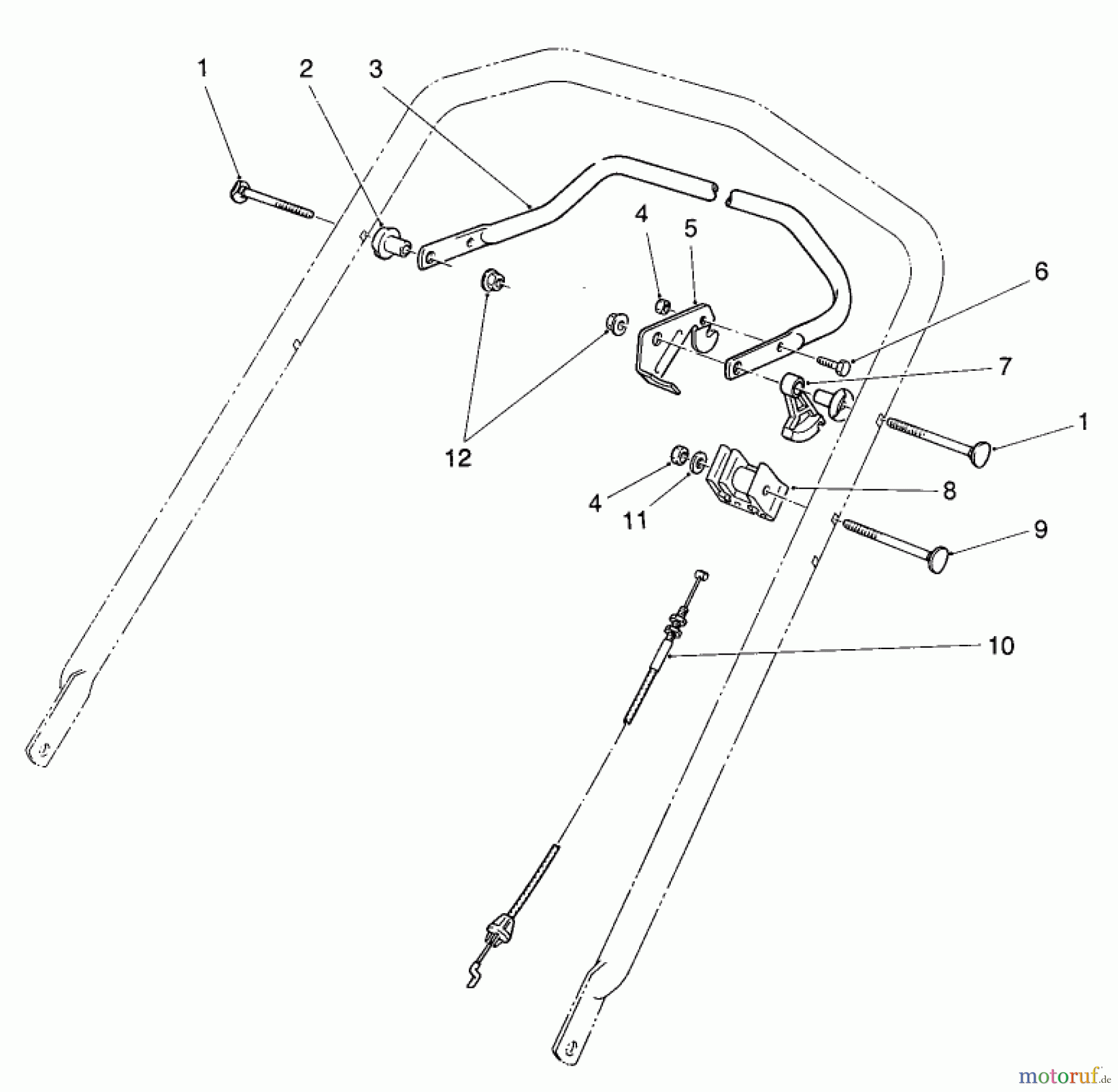  Toro Neu Mowers, Walk-Behind Seite 2 26620BG - Toro Lawnmower, 1992 (2000001-2999999) TRACTION CONTROL ASSEMBLY