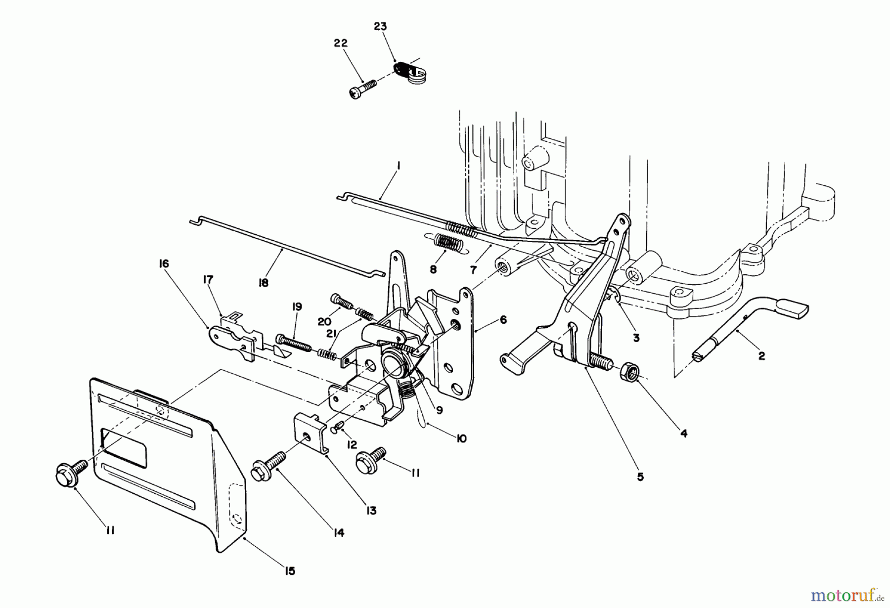 Toro Neu Mowers, Walk-Behind Seite 2 26620BF - Toro Lawnmower, 1991 (1000001-1999999) GOVERNOR ASSEMBLY (ENGINE NO. VML0-7)