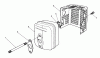 Toro 26620CG - Lawnmower, 1989 (9000001-9999999) Listas de piezas de repuesto y dibujos MUFFLER ASSEMBLY (ENGINE NO. VMJ8)