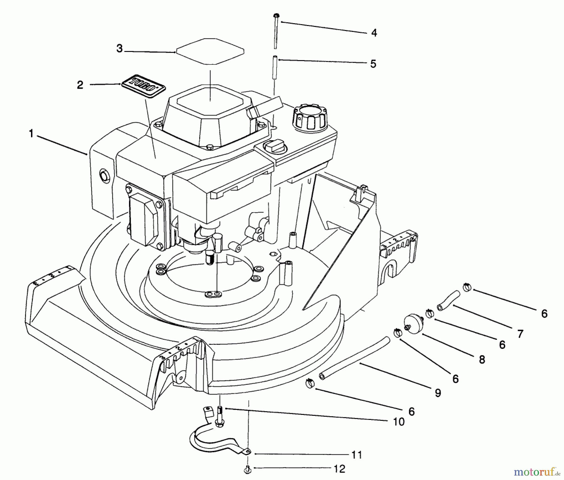  Toro Neu Mowers, Walk-Behind Seite 2 26621B - Toro Lawnmower, 1991 (1000001-1999999) ENGINE ASSEMBLY