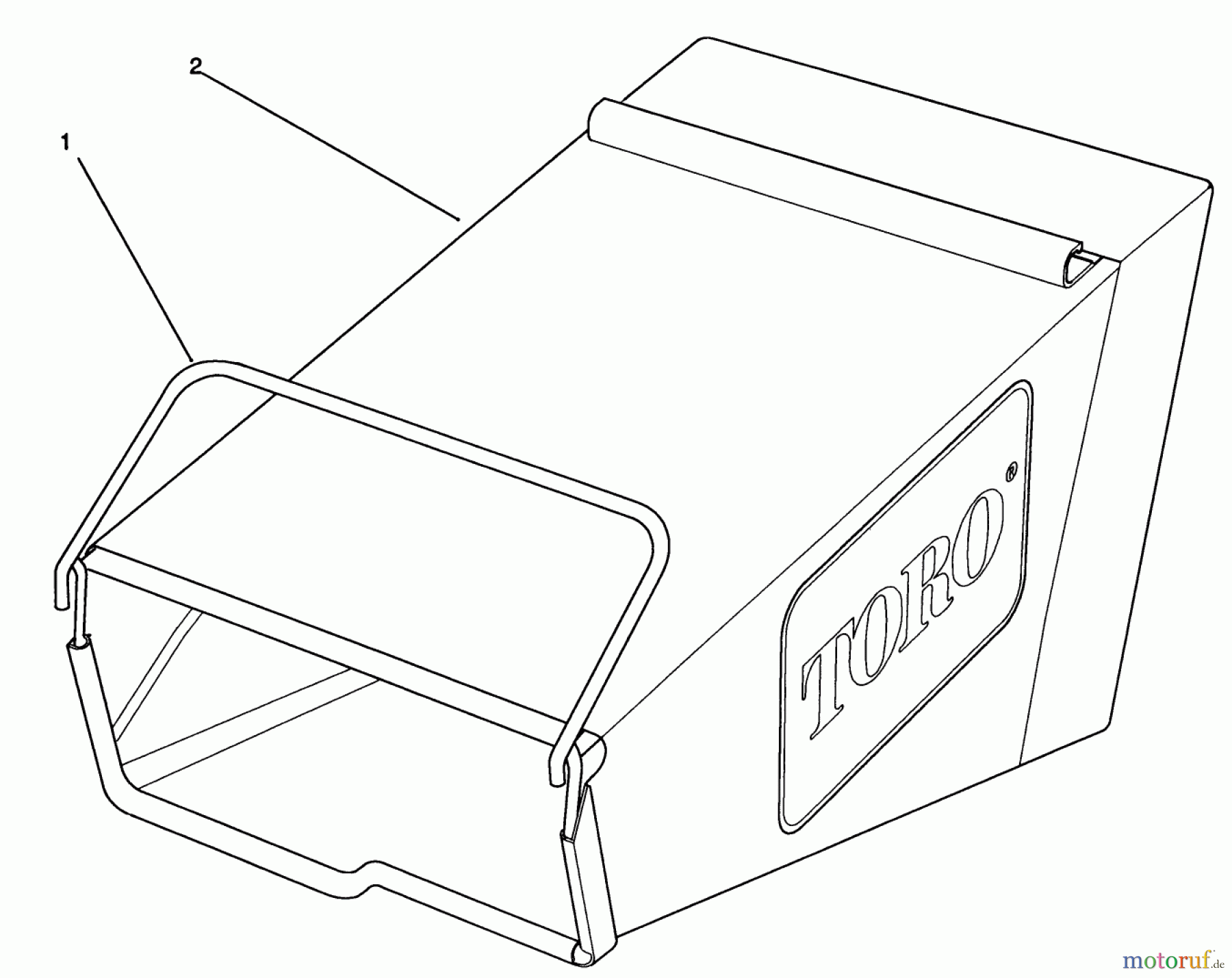  Toro Neu Mowers, Walk-Behind Seite 2 26621B - Toro Lawnmower, 1991 (1000001-1999999) GRASS BAG ASSEMBLY