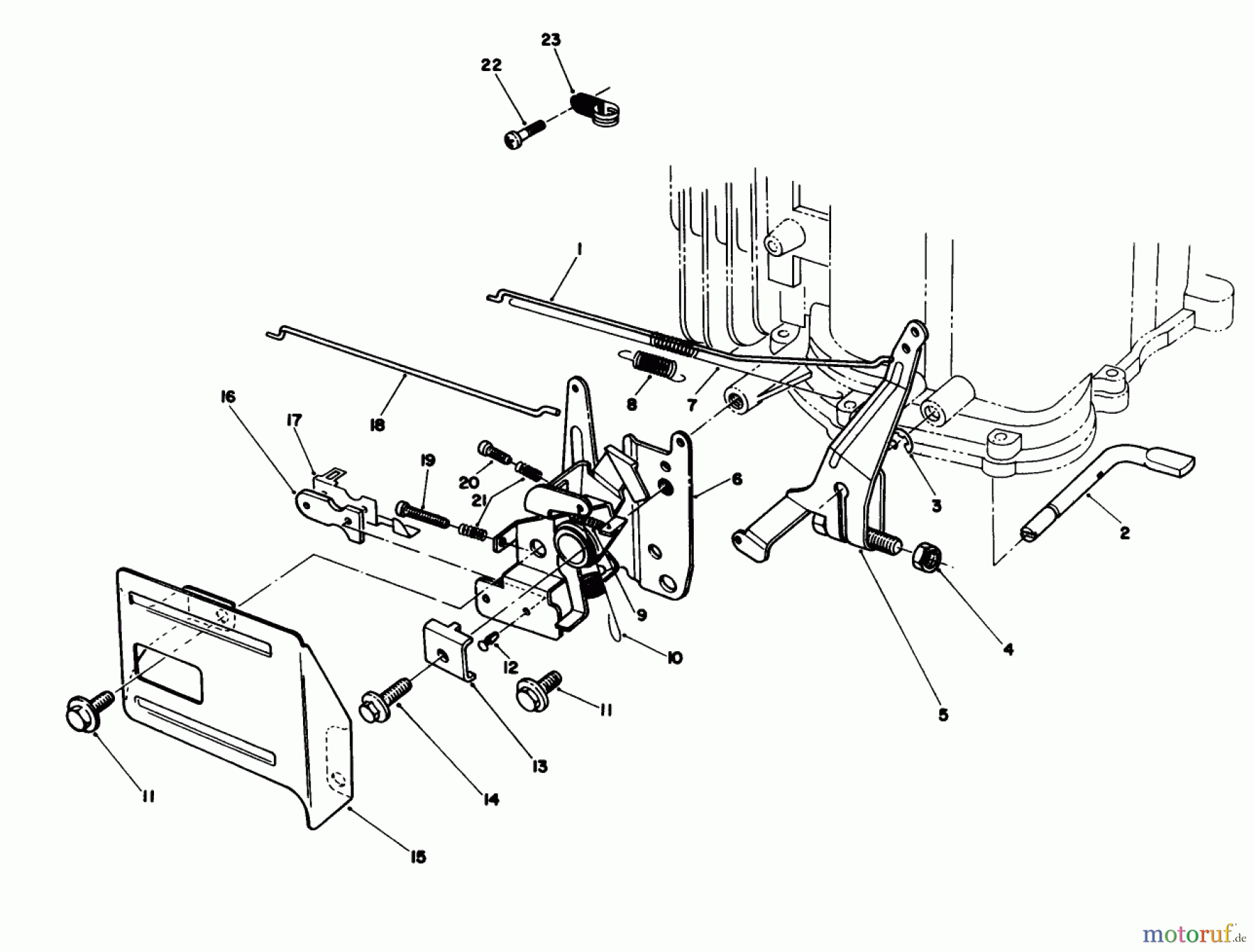  Toro Neu Mowers, Walk-Behind Seite 2 26621B - Toro Lawnmower, 1992 (2000001-2999999) GOVERNOR ASSEMBLY (ENGINE MODEL NO. VMM1-2)