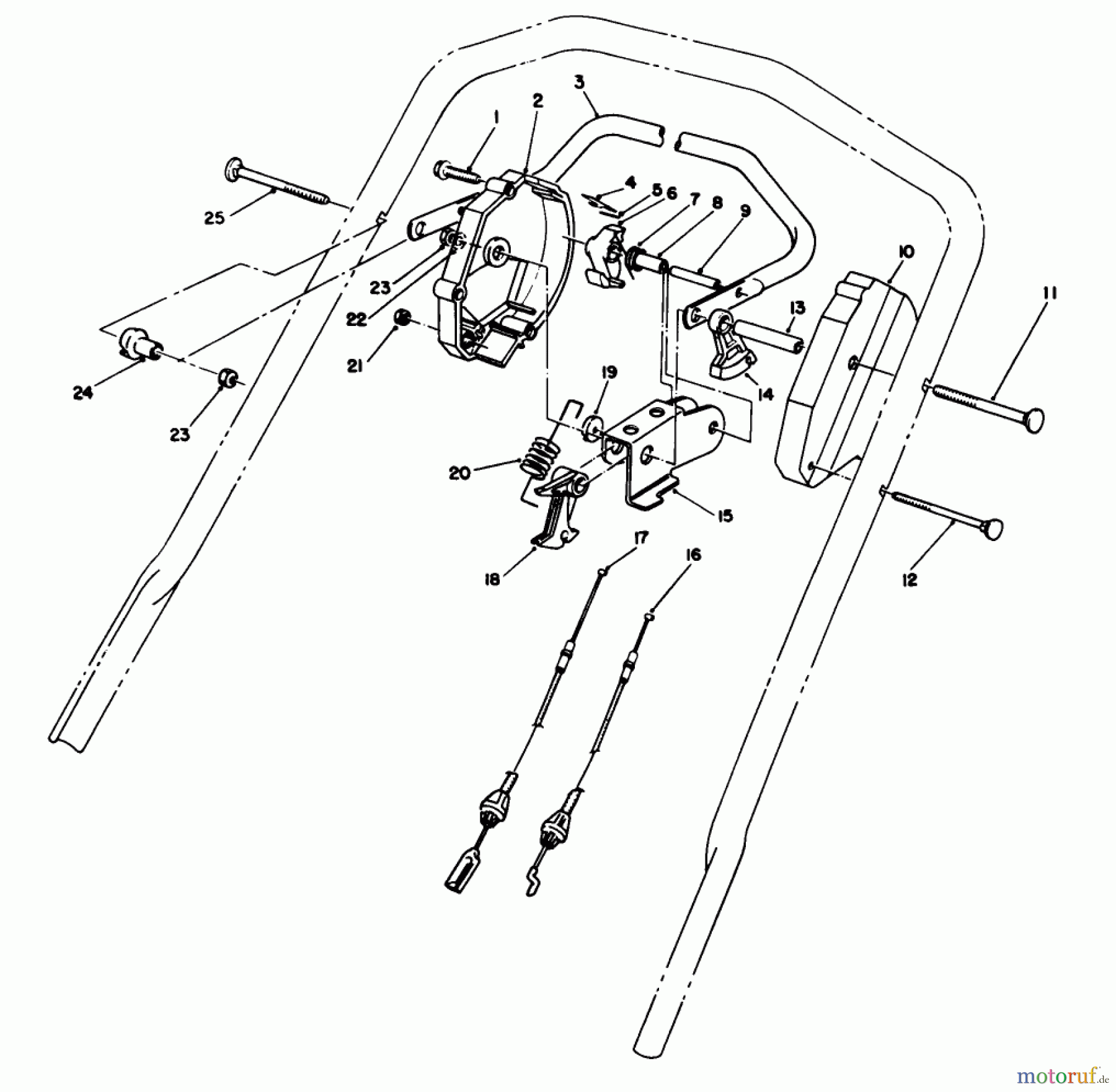  Toro Neu Mowers, Walk-Behind Seite 2 26621B - Toro Lawnmower, 1992 (2000001-2999999) TRACTION CONTROL ASSEMBLY