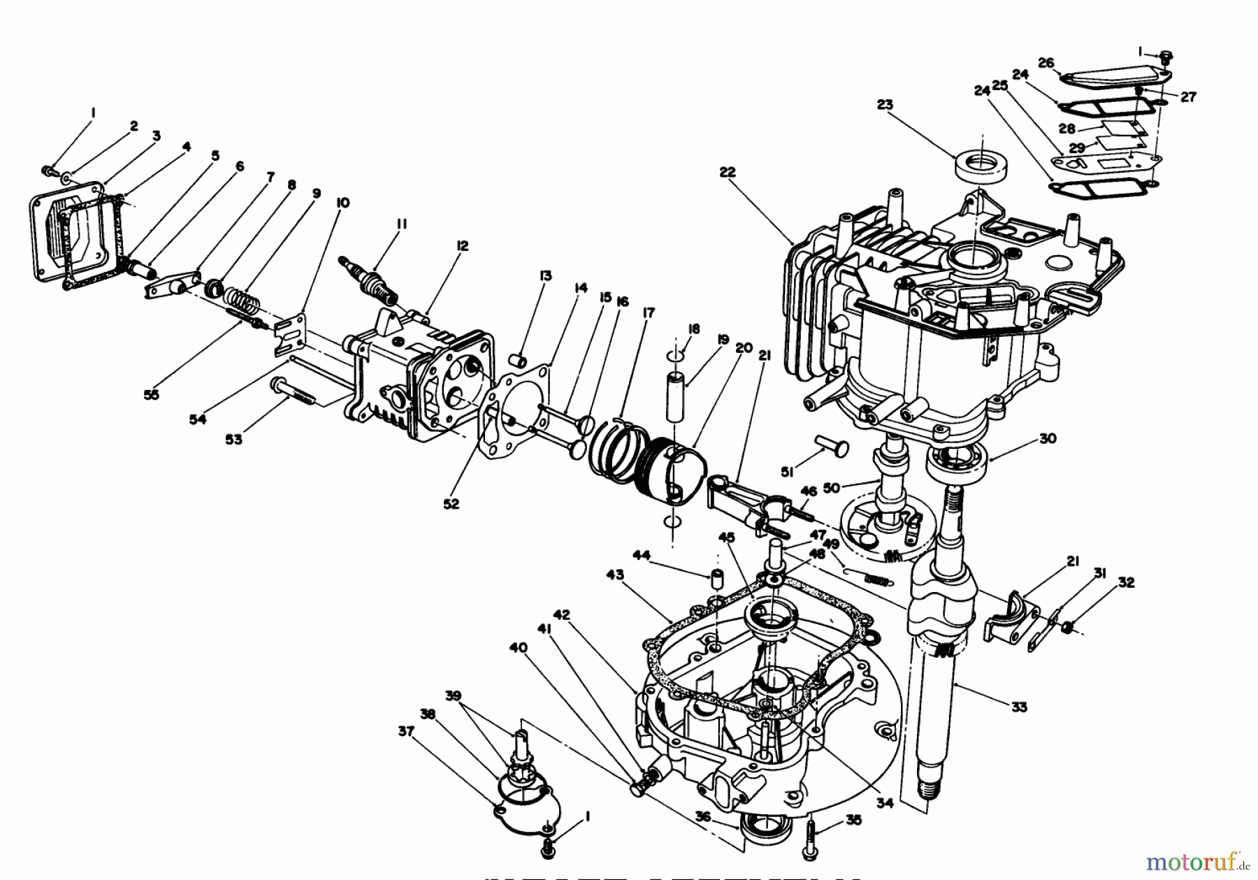  Toro Neu Mowers, Walk-Behind Seite 2 26622 - Toro Lawnmower, 1989 (9000001-9999999) CRANKCASE ASSEMBLY (ENGINE MODEL NO. VMJ8)