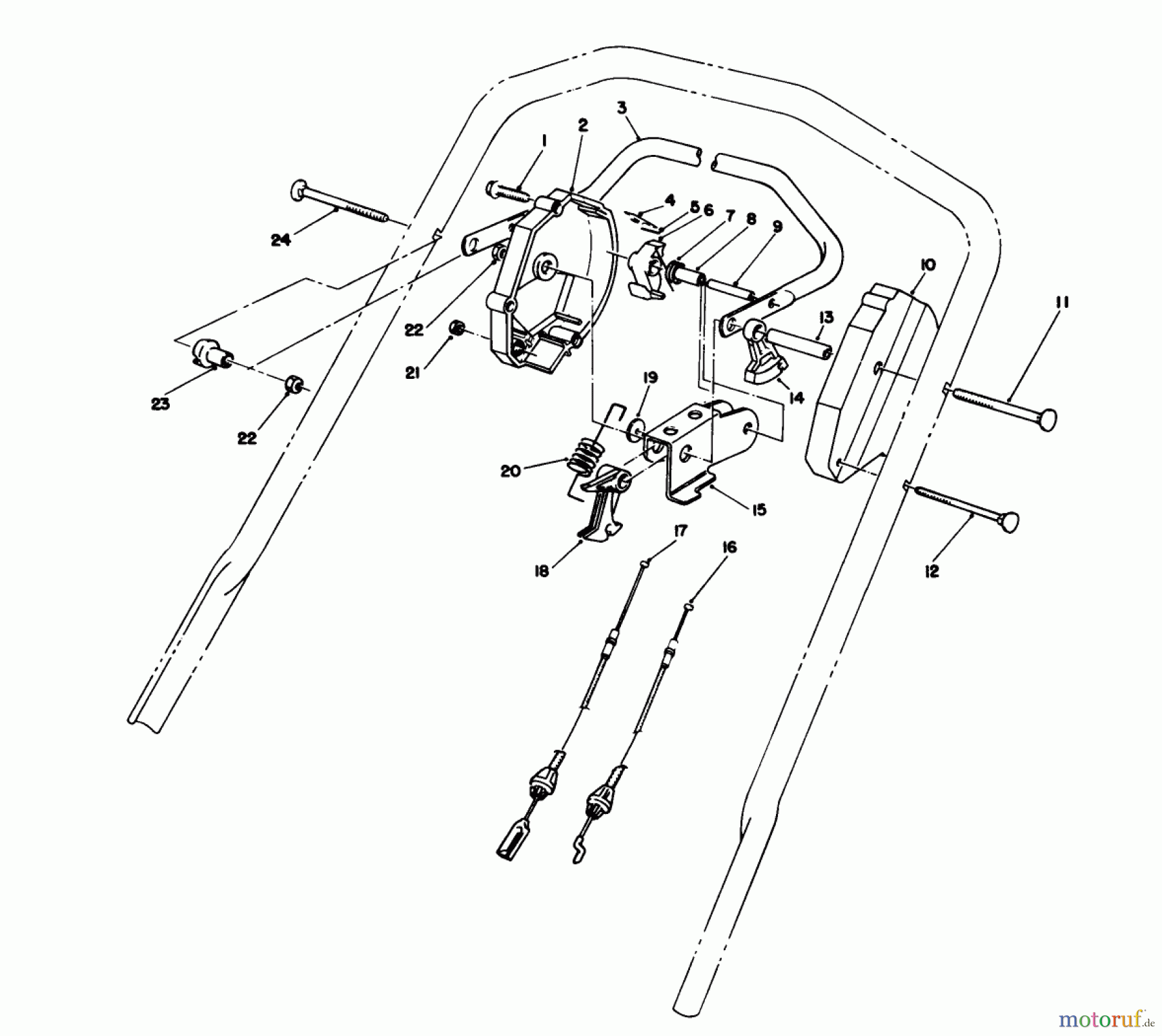  Toro Neu Mowers, Walk-Behind Seite 2 26622 - Toro Lawnmower, 1989 (9000001-9999999) TRACTION CONTROL ASSEMBLY