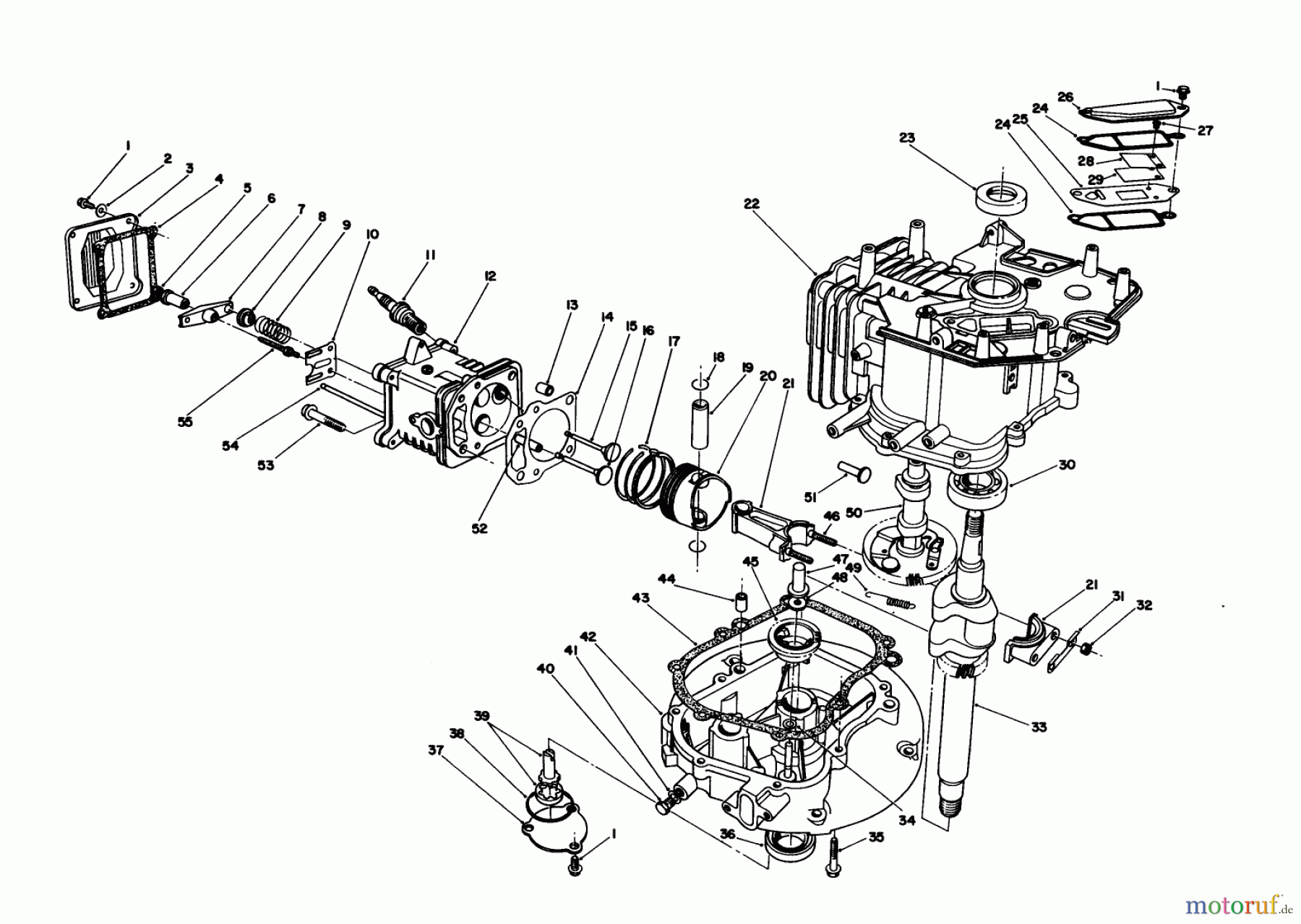  Toro Neu Mowers, Walk-Behind Seite 2 26622 - Toro Lawnmower, 1990 (0000001-0003100) CRANKCASE ASSEMBLY (ENGINE MODEL NO. VMJ8)