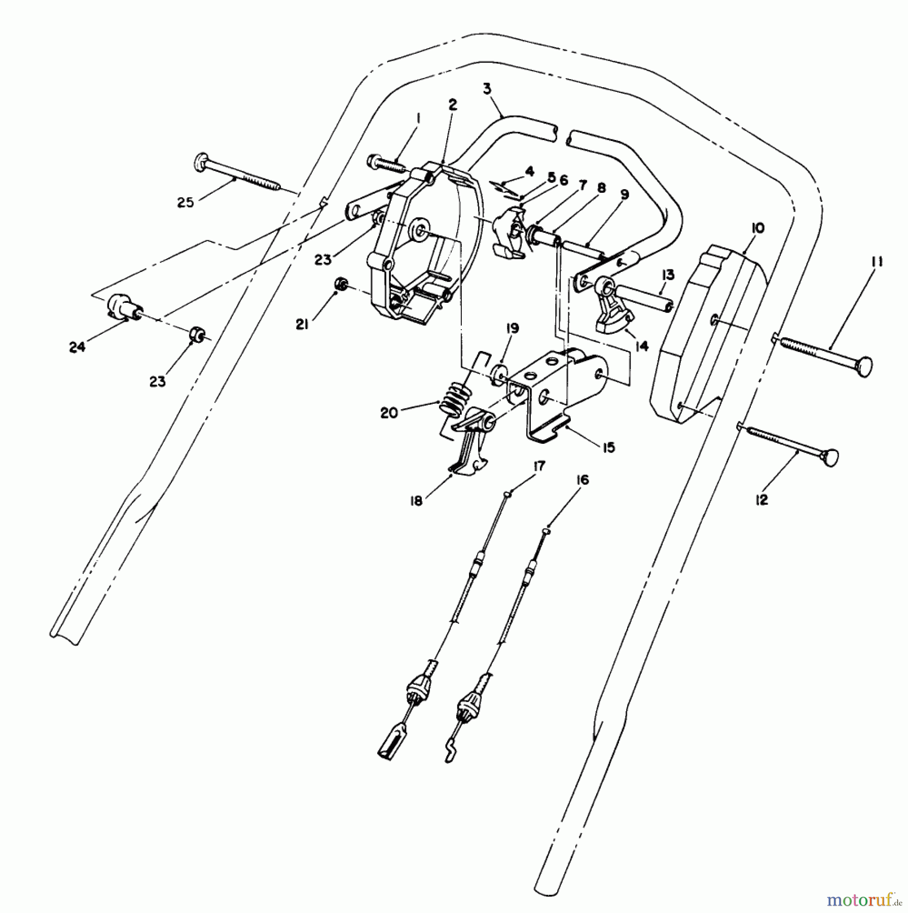  Toro Neu Mowers, Walk-Behind Seite 2 26622 - Toro Lawnmower, 1991 (1000001-1999999) TRACTION CONTROL ASSEMBLY