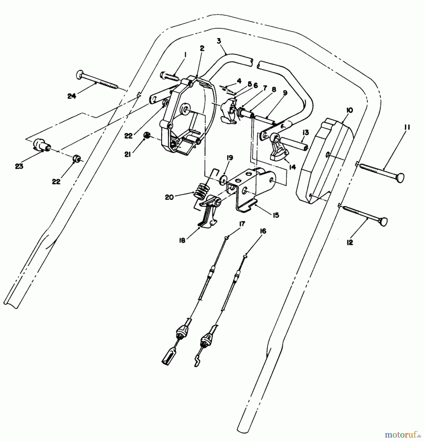  Toro Neu Mowers, Walk-Behind Seite 2 26622CS - Toro Lawnmower, 1989 (9000001-9999999) TRACTION CONTROL ASSEMBLY