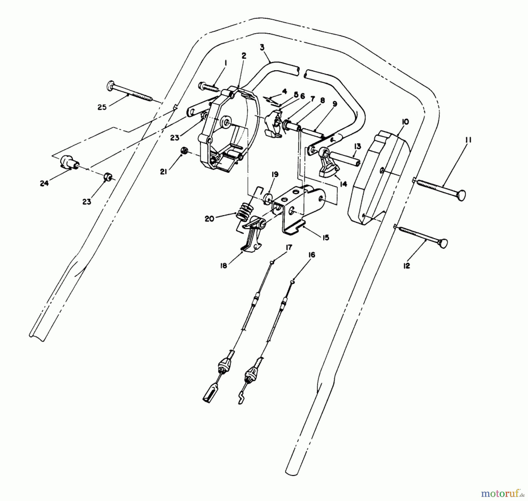  Toro Neu Mowers, Walk-Behind Seite 2 26623 - Toro Lawnmower, 1991 (0000001-0999999) TRACTION CONTROL ASSEMBLY