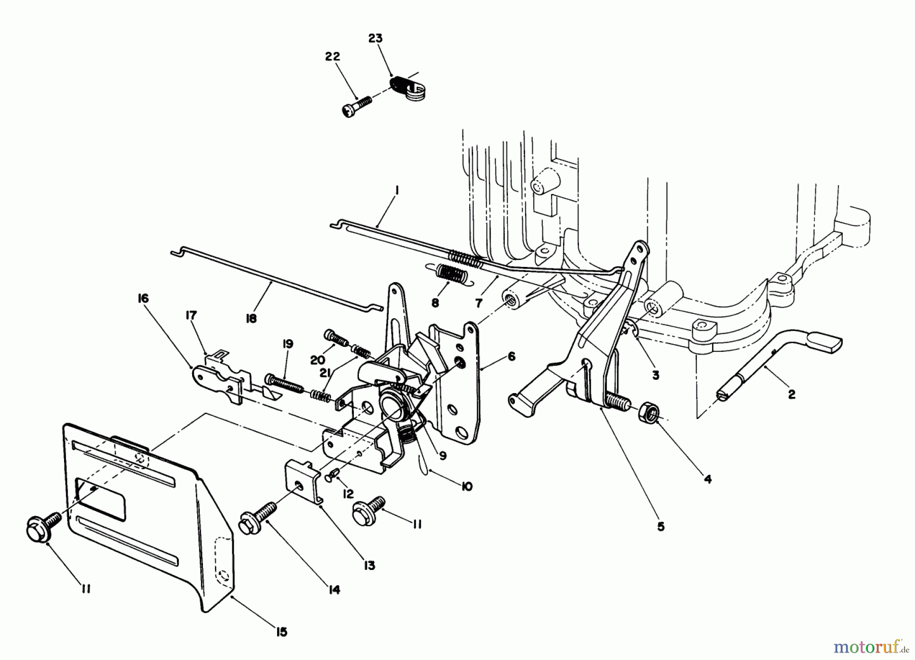  Toro Neu Mowers, Walk-Behind Seite 2 26624 - Toro Lawnmower, 1989 (9000001-9999999) GOVERNOR ASSEMBLY (ENGINE MODEL NO. VMG6, VMH7 & VMJ8)
