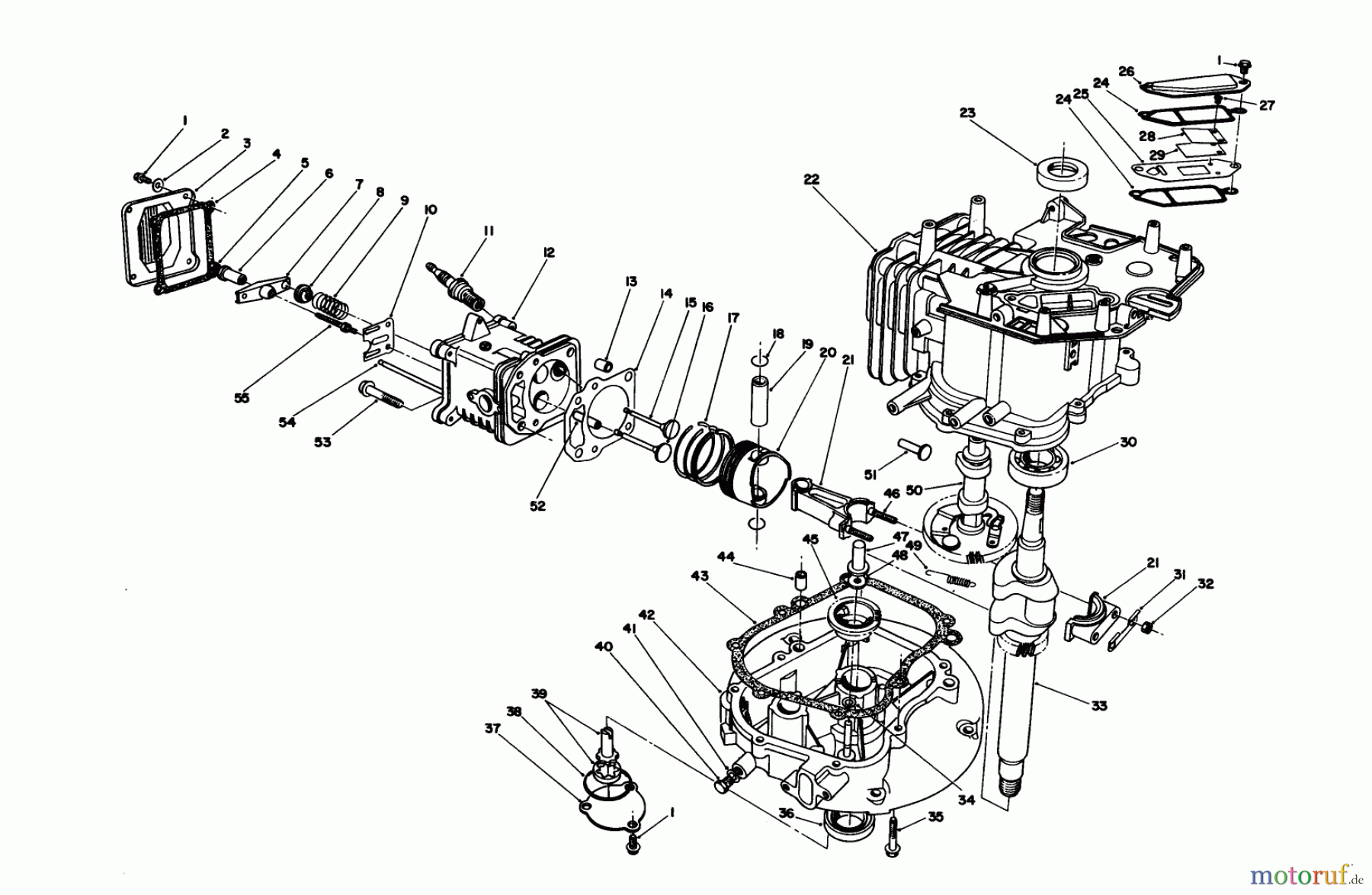  Toro Neu Mowers, Walk-Behind Seite 2 26624 - Toro Lawnmower, 1990 (0000001-0001101) CRANKCASE ASSEMBLY (ENGINE MODEL NO. VMJ8)