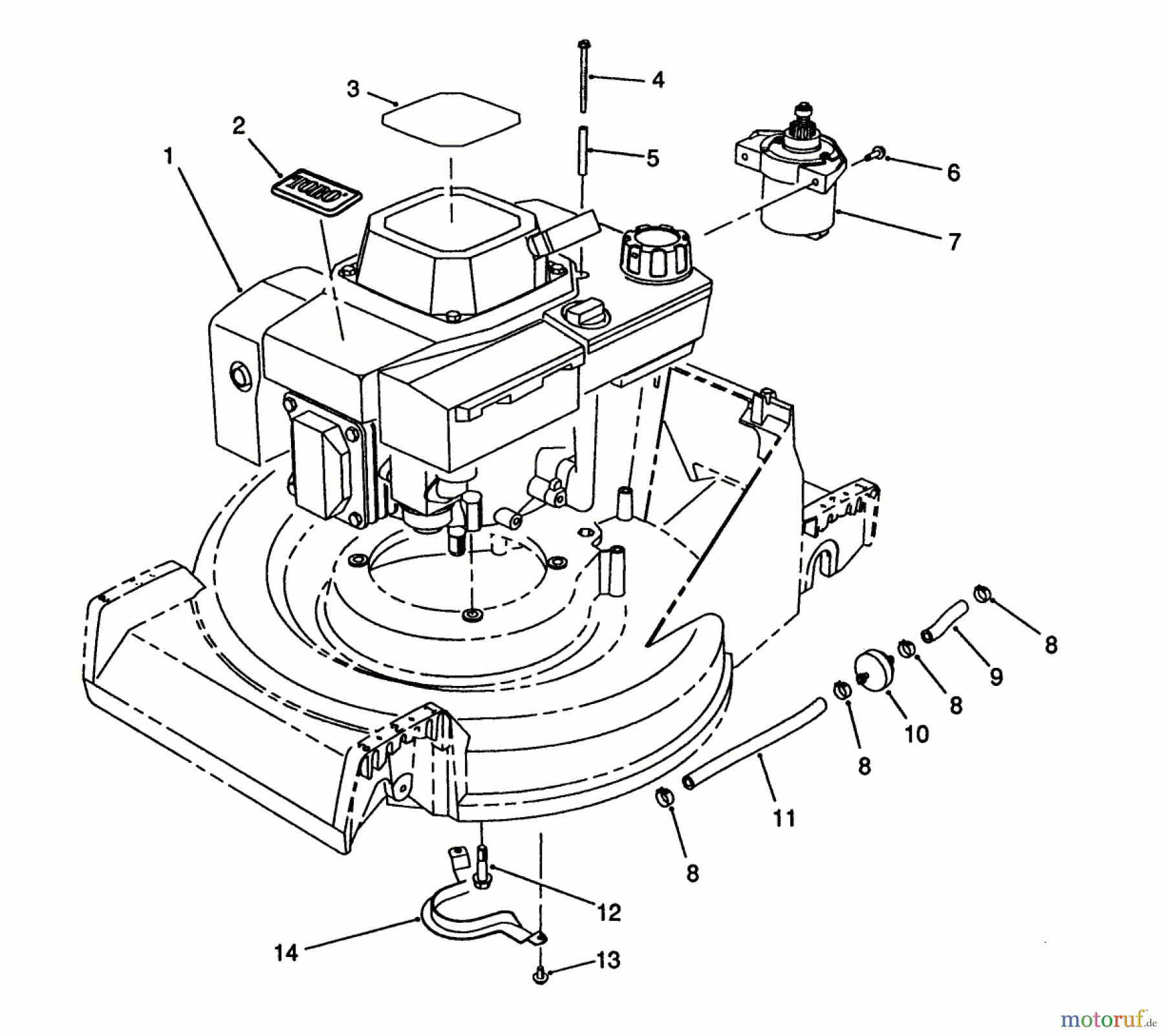  Toro Neu Mowers, Walk-Behind Seite 2 26624 - Toro Lawnmower, 1990 (0000001-0001101) ENGINE ASSEMBLY
