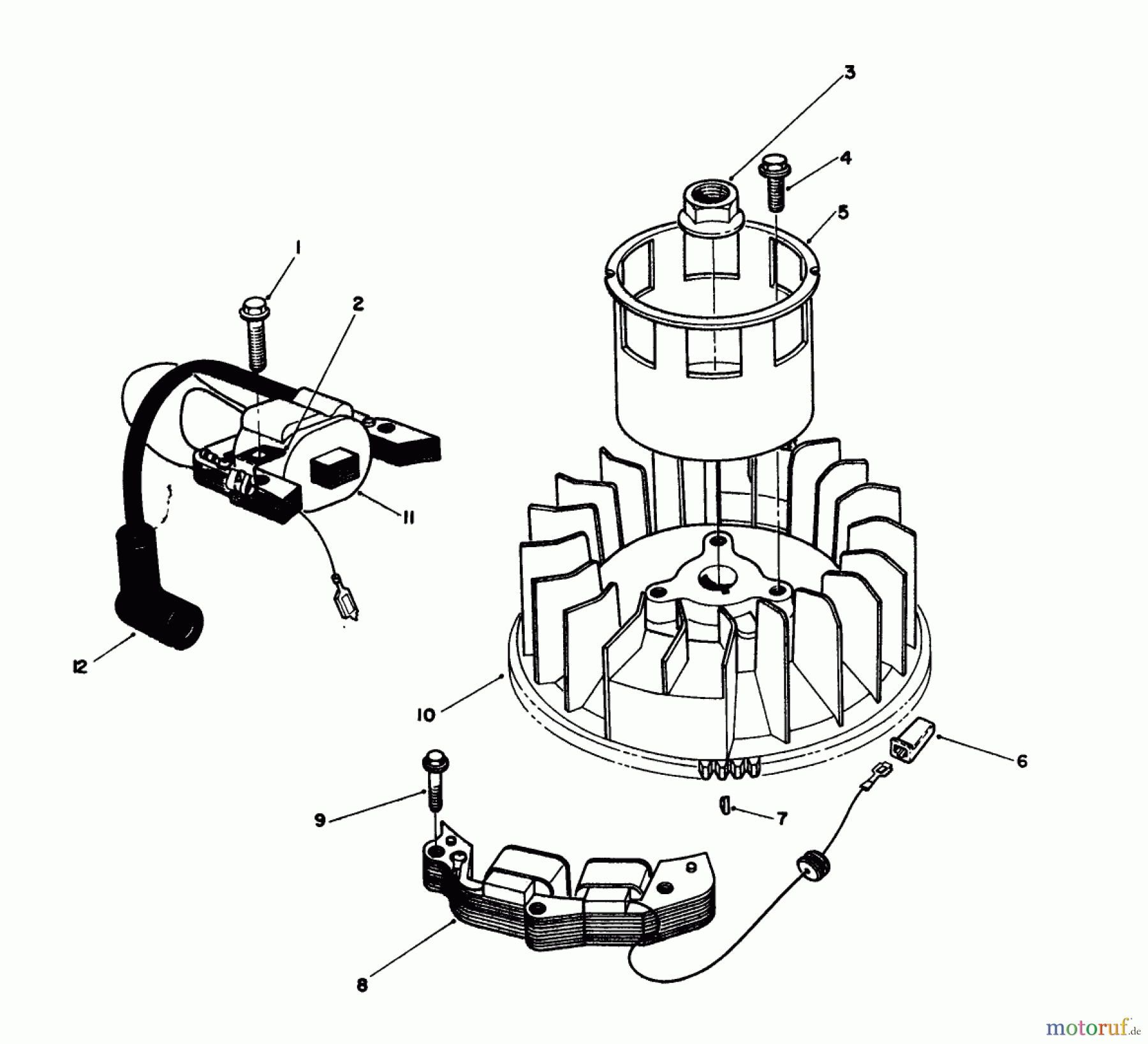  Toro Neu Mowers, Walk-Behind Seite 2 26624 - Toro Lawnmower, 1990 (0000001-0001101) MAGNETO & FLYWHEEL ASSEMBLY (ENGINE MODEL NO. VMJ8)