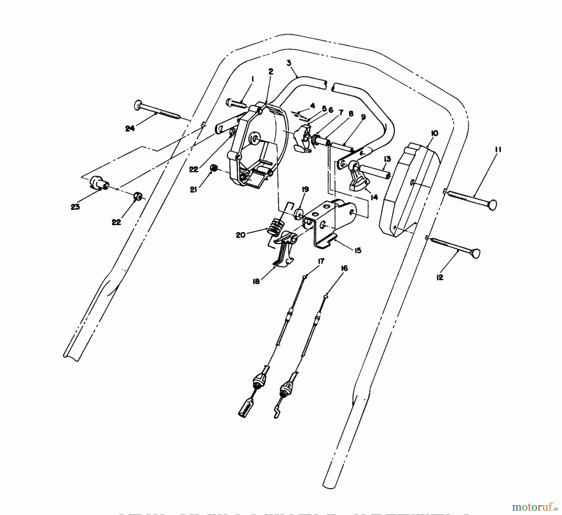  Toro Neu Mowers, Walk-Behind Seite 2 26624 - Toro Lawnmower, 1990 (0000001-0001101) TRACTION CONTROL ASSEMBLY