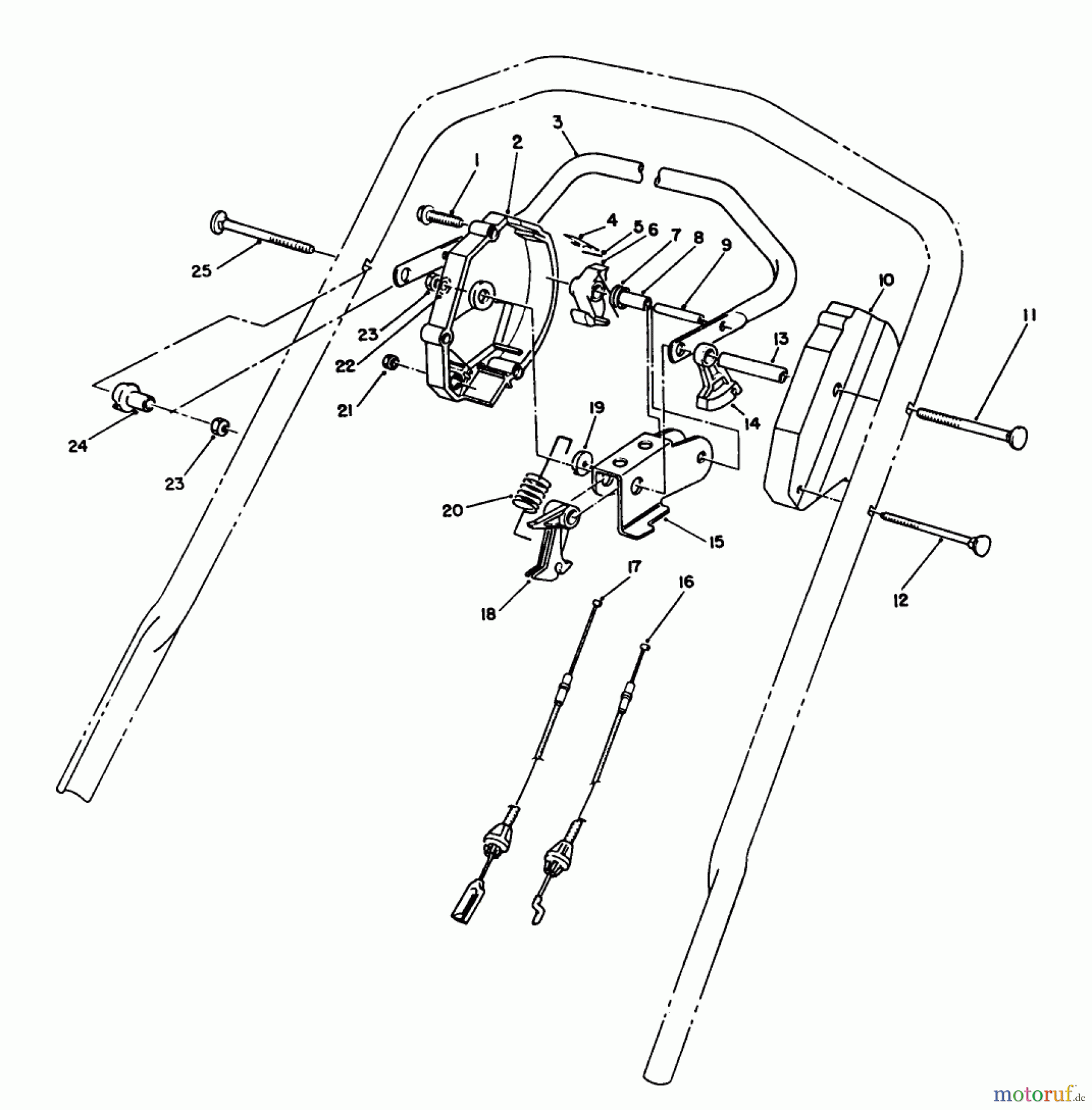  Toro Neu Mowers, Walk-Behind Seite 2 26624 - Toro Lawnmower, 1990 (0001102-0999999) TRACTION CONTROL ASSEMBLY