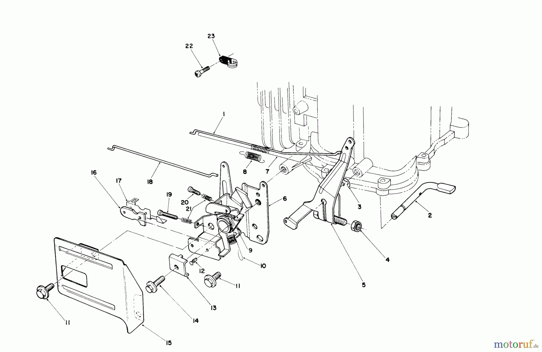  Toro Neu Mowers, Walk-Behind Seite 2 26625B - Toro Lawnmower, 1990 (0000001-0999999) GOVERNOR ASSEMBLY (ENGINE NO. VMK9)
