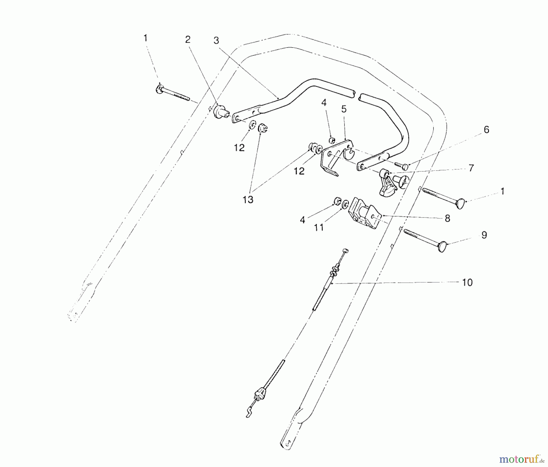  Toro Neu Mowers, Walk-Behind Seite 2 26625BG - Toro Lawnmower, 1990 (0000001-0999999) TRACTION CONTROL ASSEMBLY