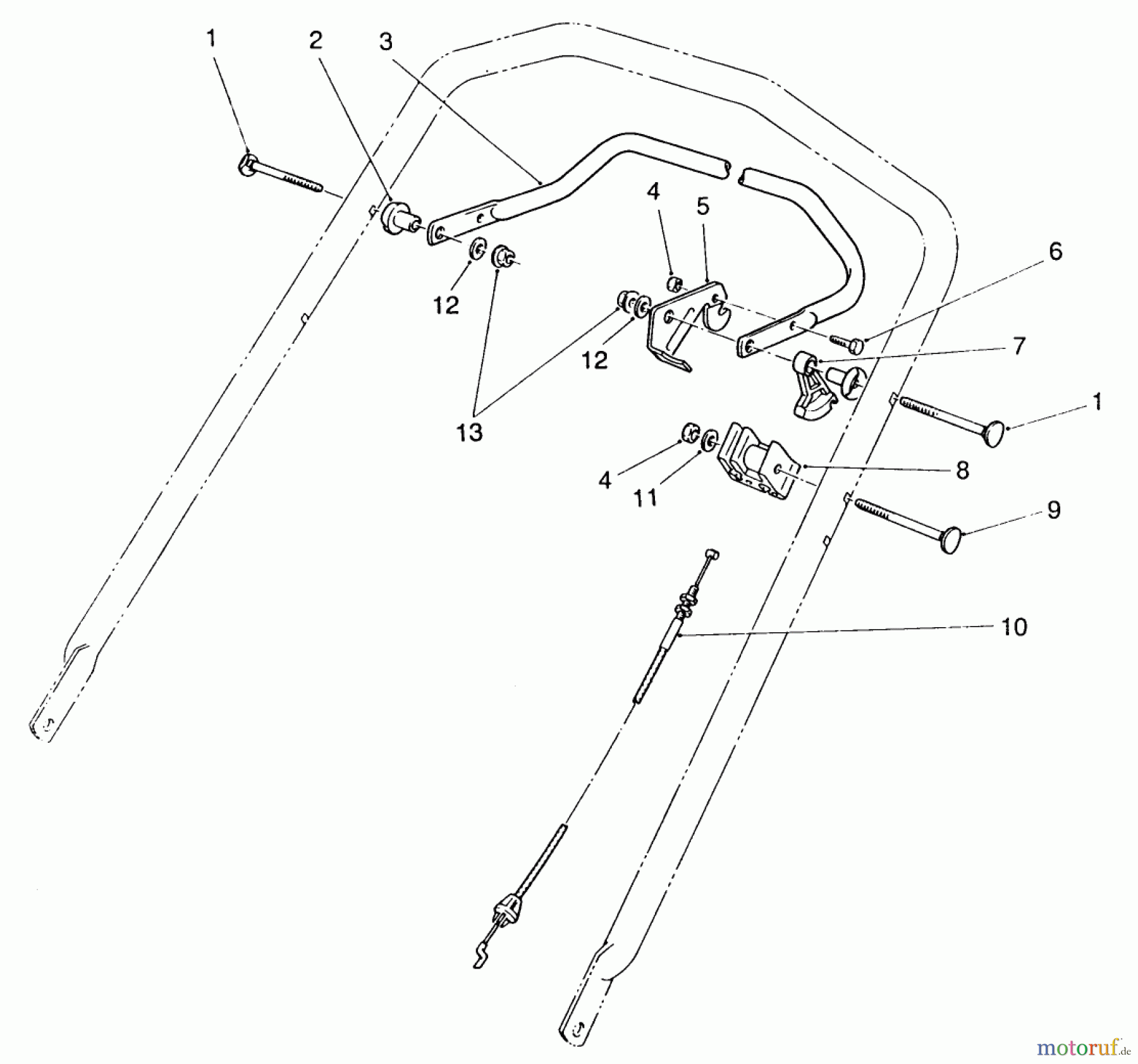  Toro Neu Mowers, Walk-Behind Seite 2 26625B - Toro Lawnmower, 1991 (1000001-1999999) TRACTION CONTROL ASSEMBLY