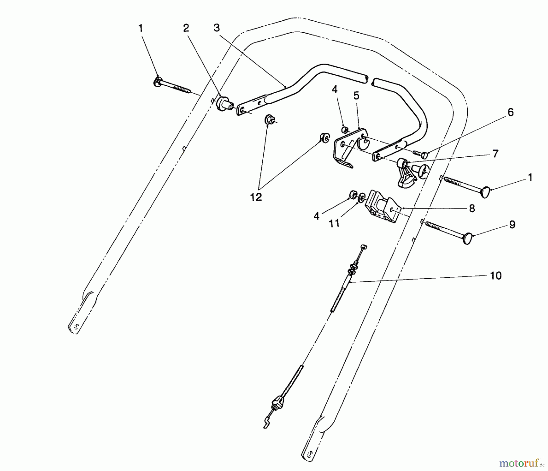  Toro Neu Mowers, Walk-Behind Seite 2 26625BG - Toro Lawnmower, 1992 (2000001-2999999) TRACTION CONTROL ASSEMBLY
