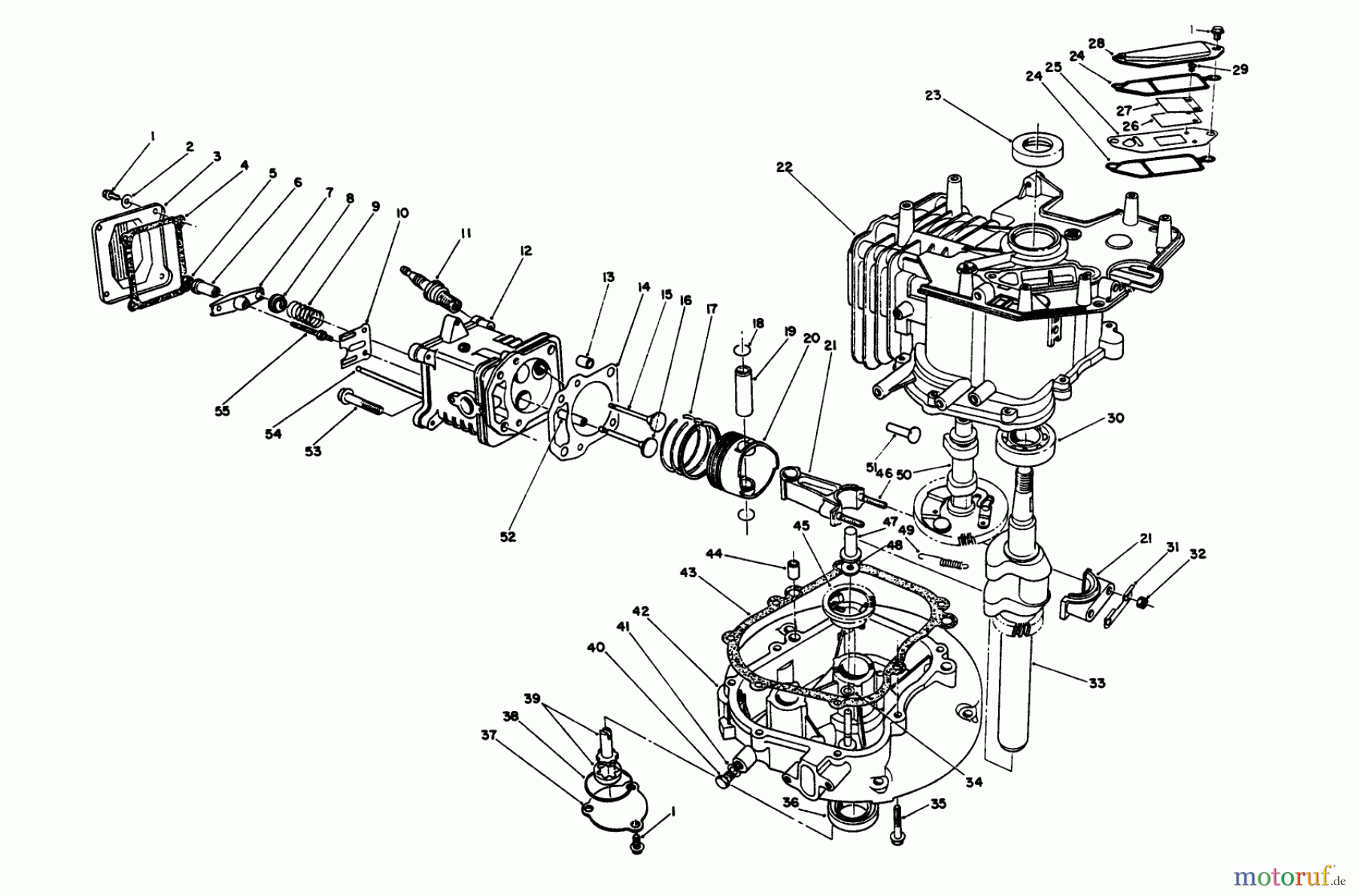 Toro Neu Mowers, Walk-Behind Seite 2 26625B - Toro Lawnmower, 1993 (3900001-3999999) CRANKCASE ASSEMBLY (ENGINE NO. VMM1-3)