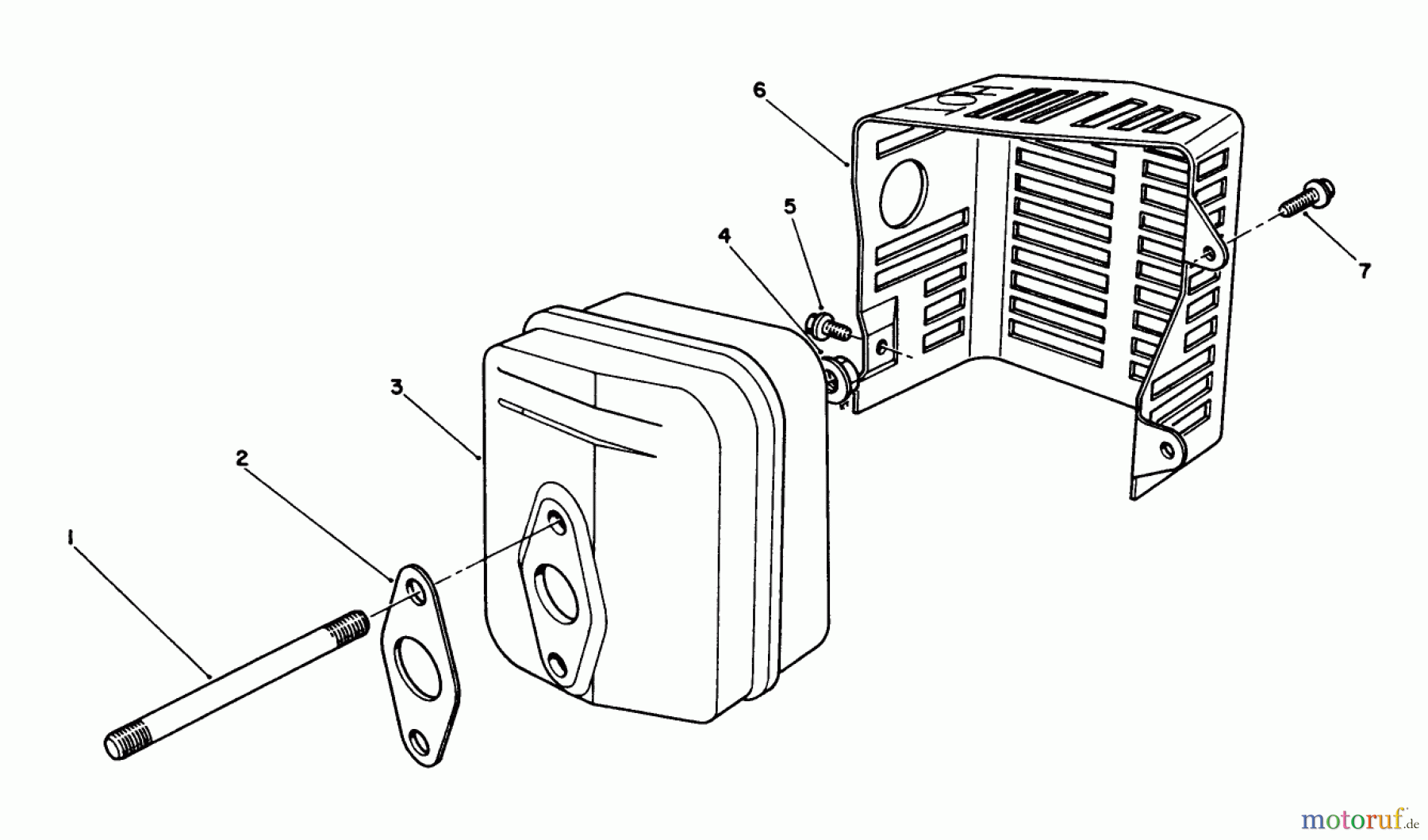 Toro Neu Mowers, Walk-Behind Seite 2 26625CS - Toro Lawnmower, 1989 (9000001-9999999) MUFFLER ASSEMBLY (ENGINE NO. VMJ7)