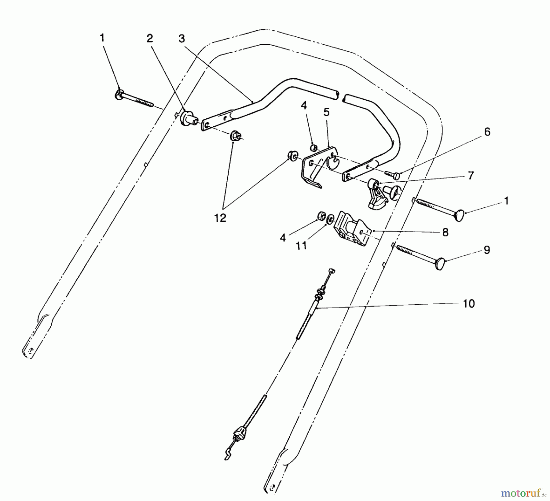  Toro Neu Mowers, Walk-Behind Seite 2 26625CS - Toro Lawnmower, 1989 (9000001-9999999) TRACTION CONTROL ASSEMBLY