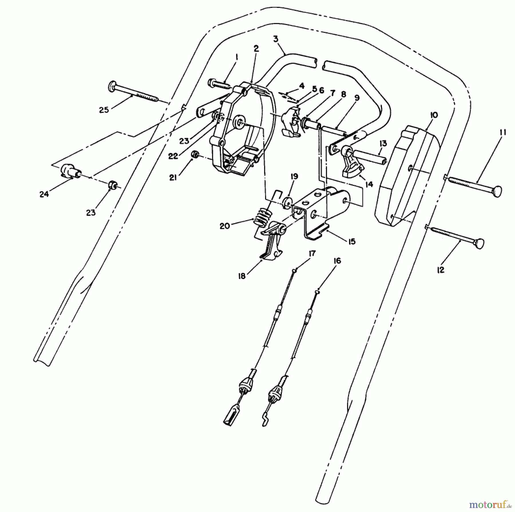  Toro Neu Mowers, Walk-Behind Seite 2 26626 - Toro Lawnmower, 1991 (1000001-1999999) TRACTION CONTROL ASSEMBLY