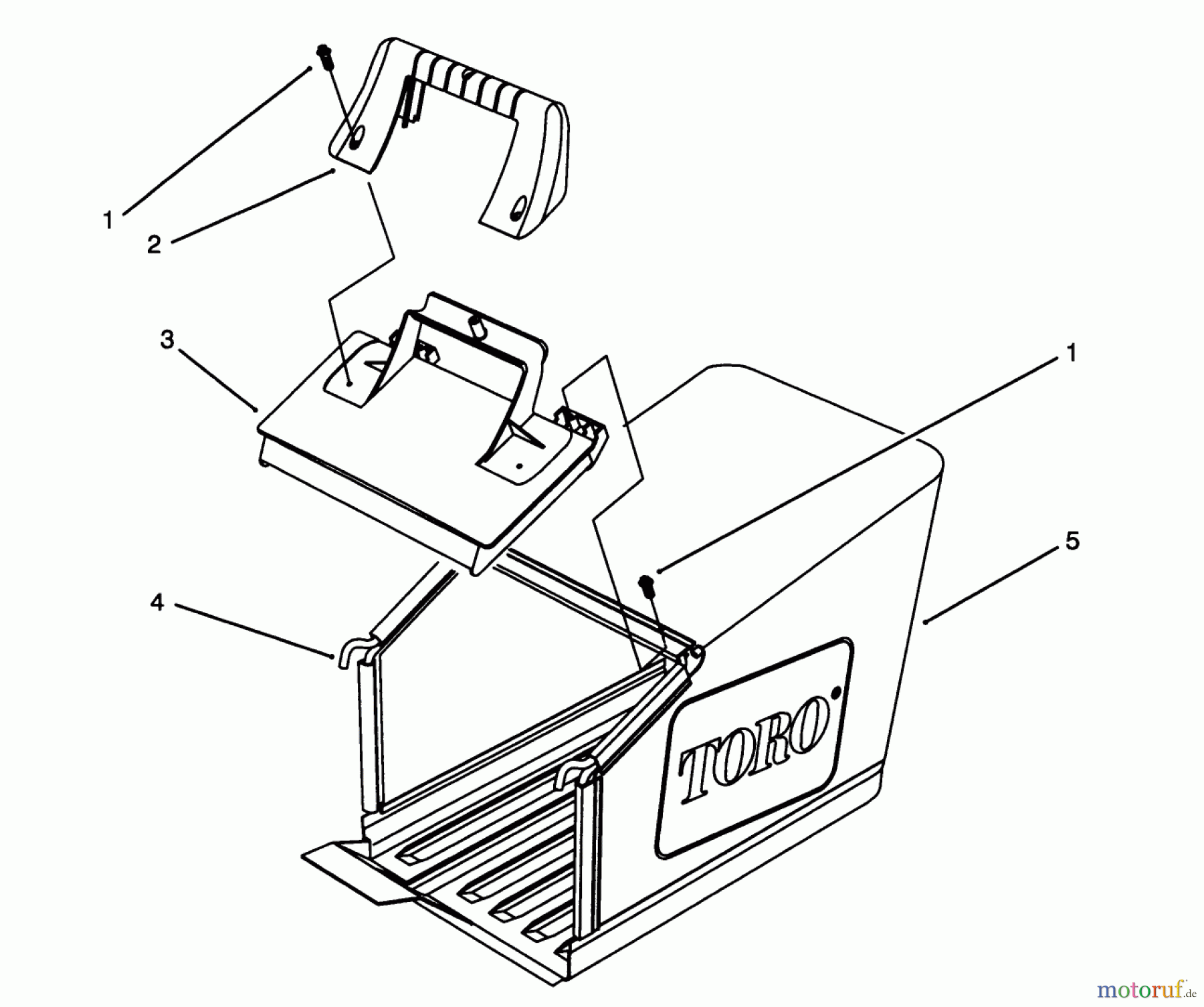 Toro Neu Mowers, Walk-Behind Seite 2 26630B - Toro Lawnmower, 1994 (4900001-4999999) GRASS BAG ASSEMBLY