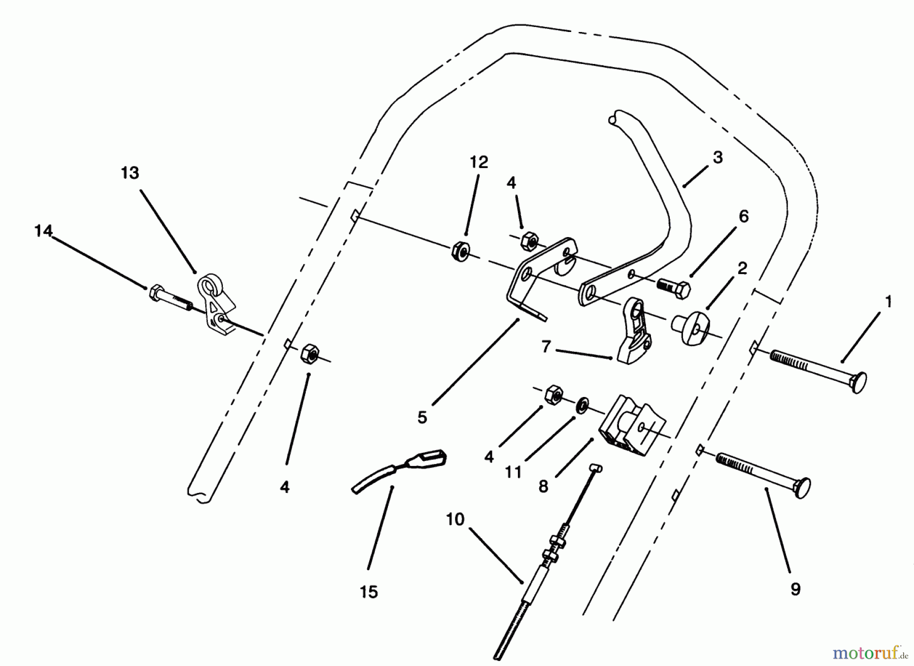  Toro Neu Mowers, Walk-Behind Seite 2 26630BC - Toro Lawnmower, 1995 (5900001-5999999) TRACTION CONTROL ASSEMBLY