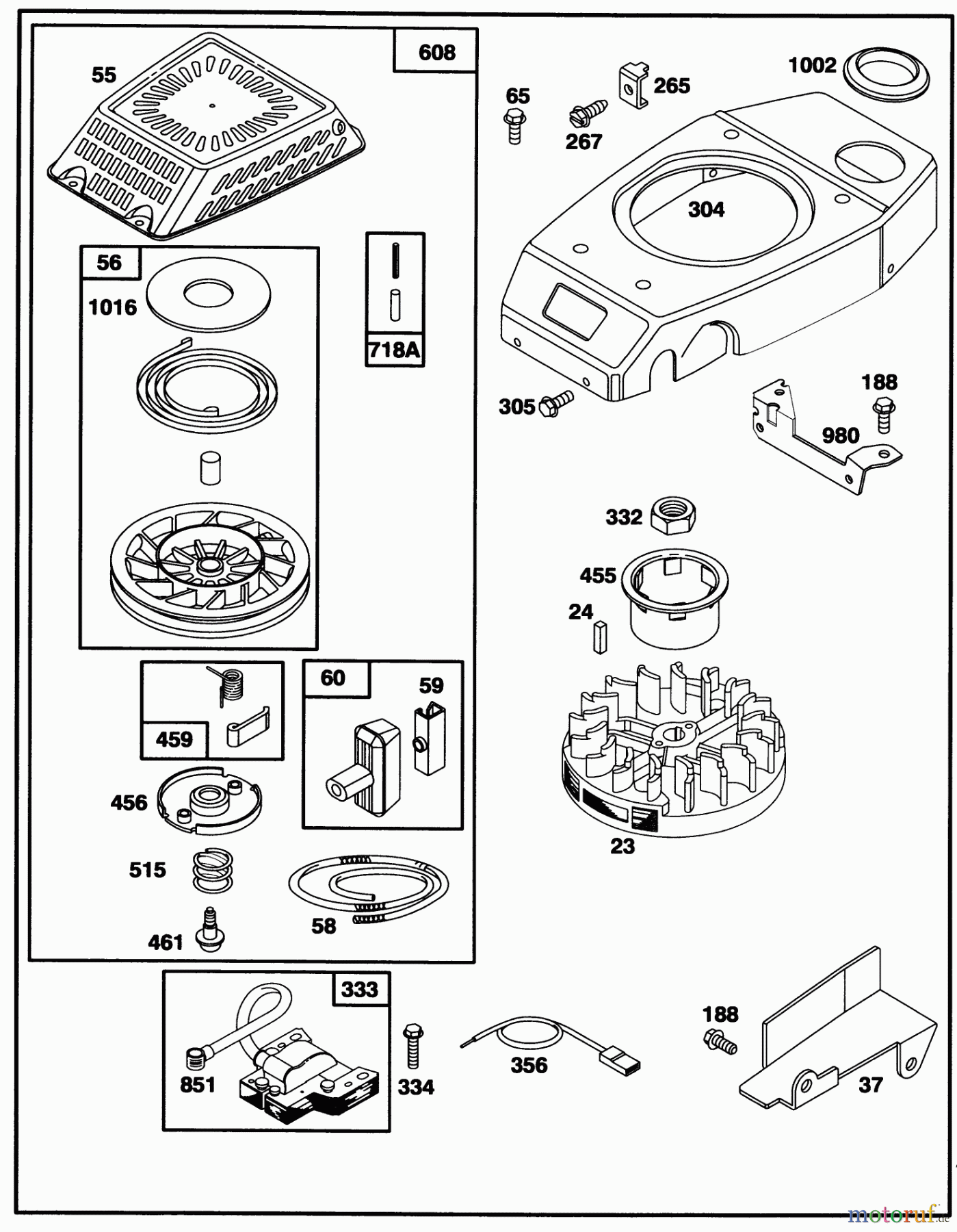 Toro Neu Mowers, Walk-Behind Seite 2 26631B - Toro Lawnmower, 1993 (3900001-3999999) ENGINE GTS-150 #3