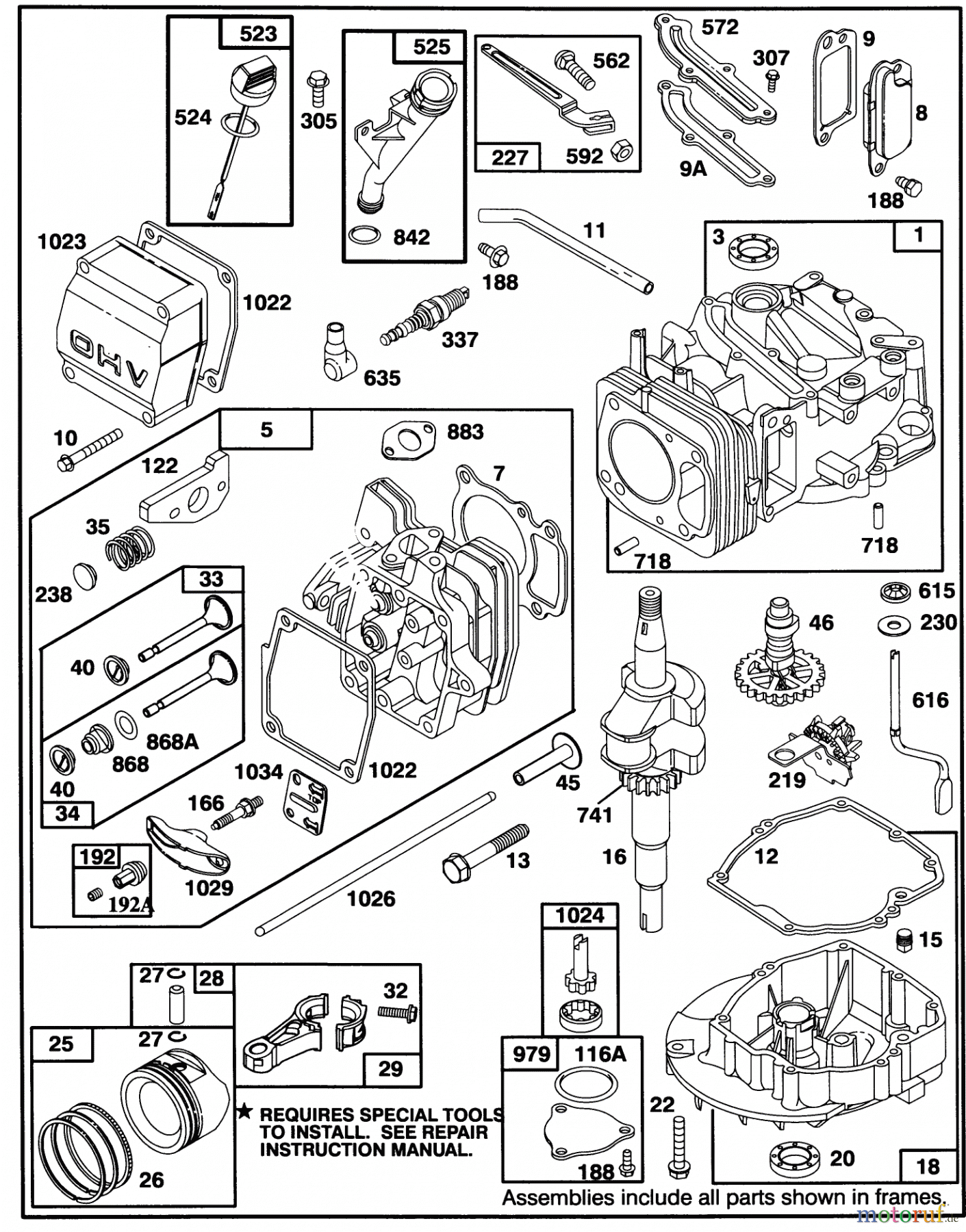  Toro Neu Mowers, Walk-Behind Seite 2 26631B - Toro Lawnmower, 1994 (4900001-4999999) ENGINE GTS 150 #2
